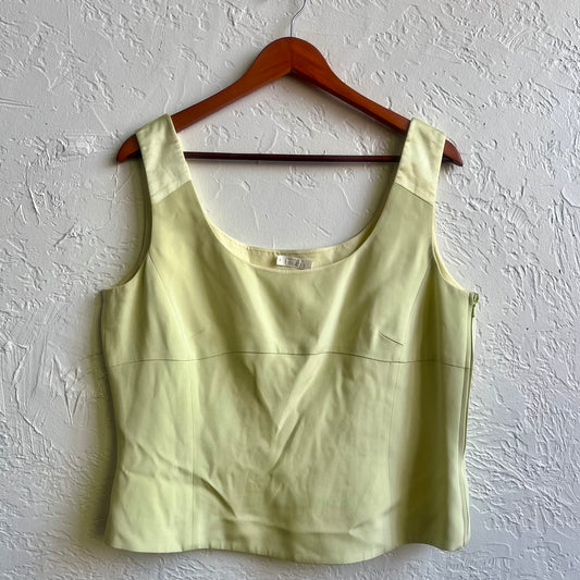 Green Vintage 90’s Crop Tank | Large