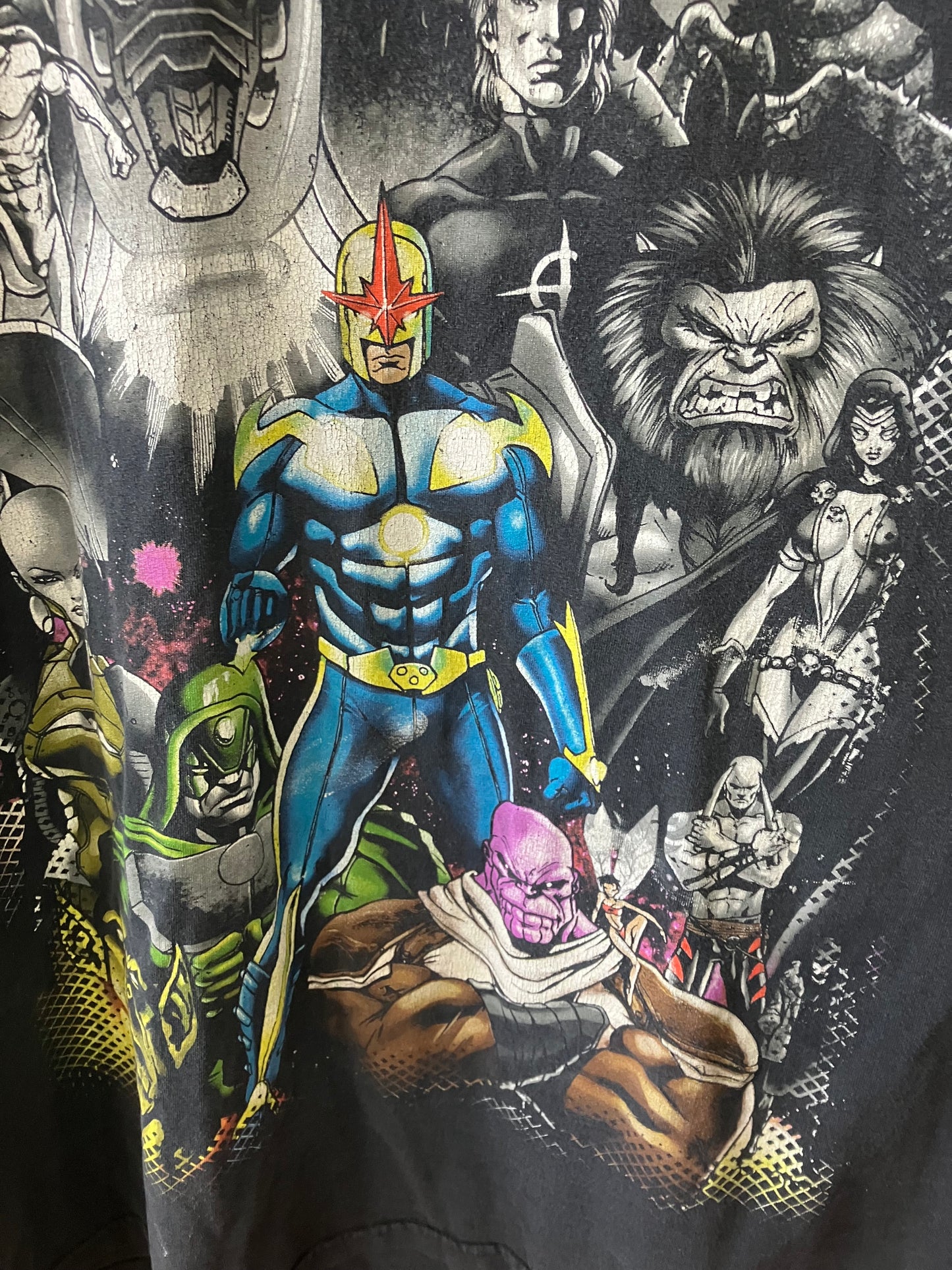 Vintage Marvel Men T-shirt Black Annihilation Omnibus Mad Engine 3XL