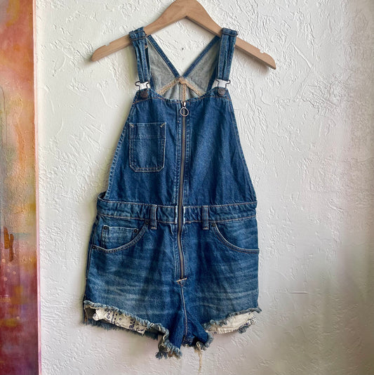 We The Free Denim Jean Short Overalls | Size 4