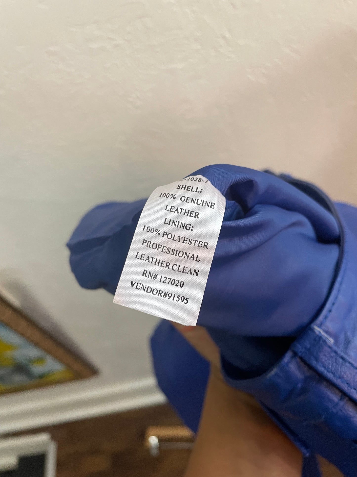 Blue Leather Low Cut Bootcut Pants 2000’s | Size 12