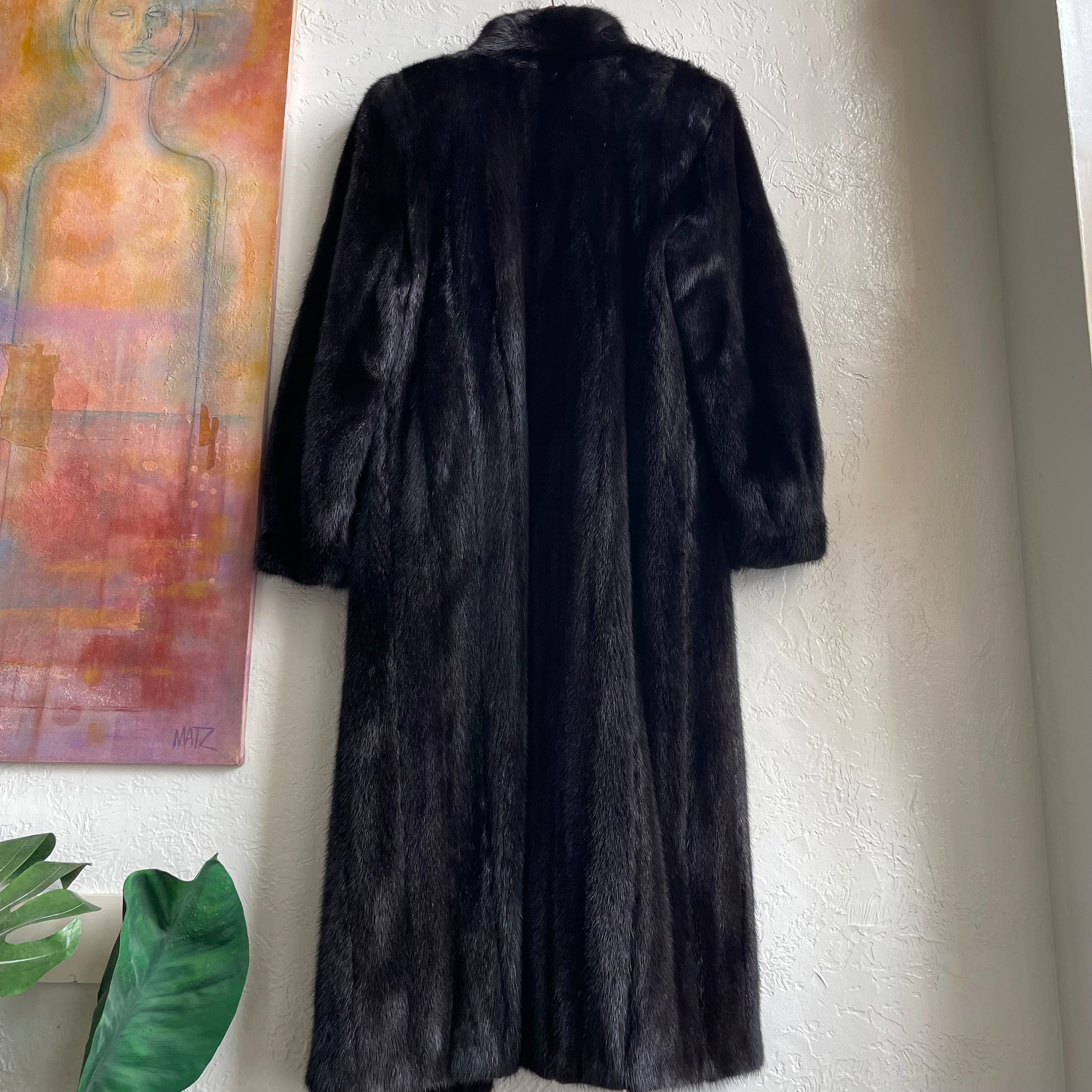 1980s Highbee's Mink Long Coat | Medium