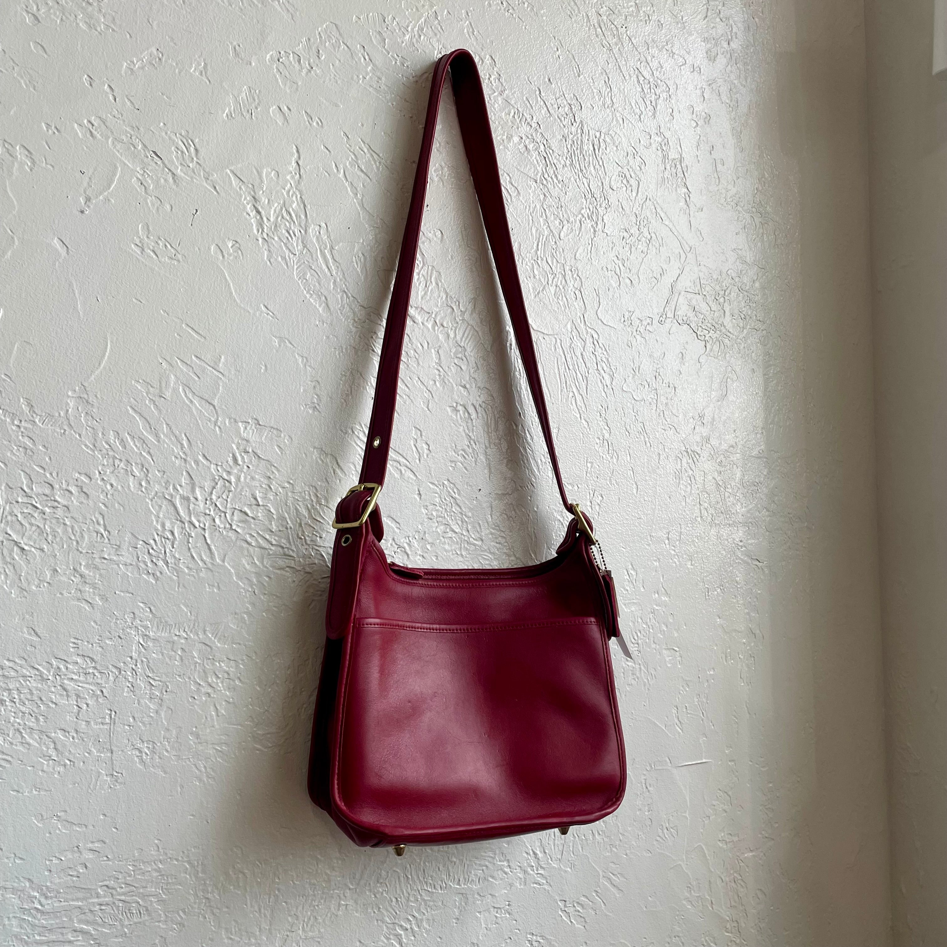 Coach Red Legacy Zip Crossbody 1990's #9966