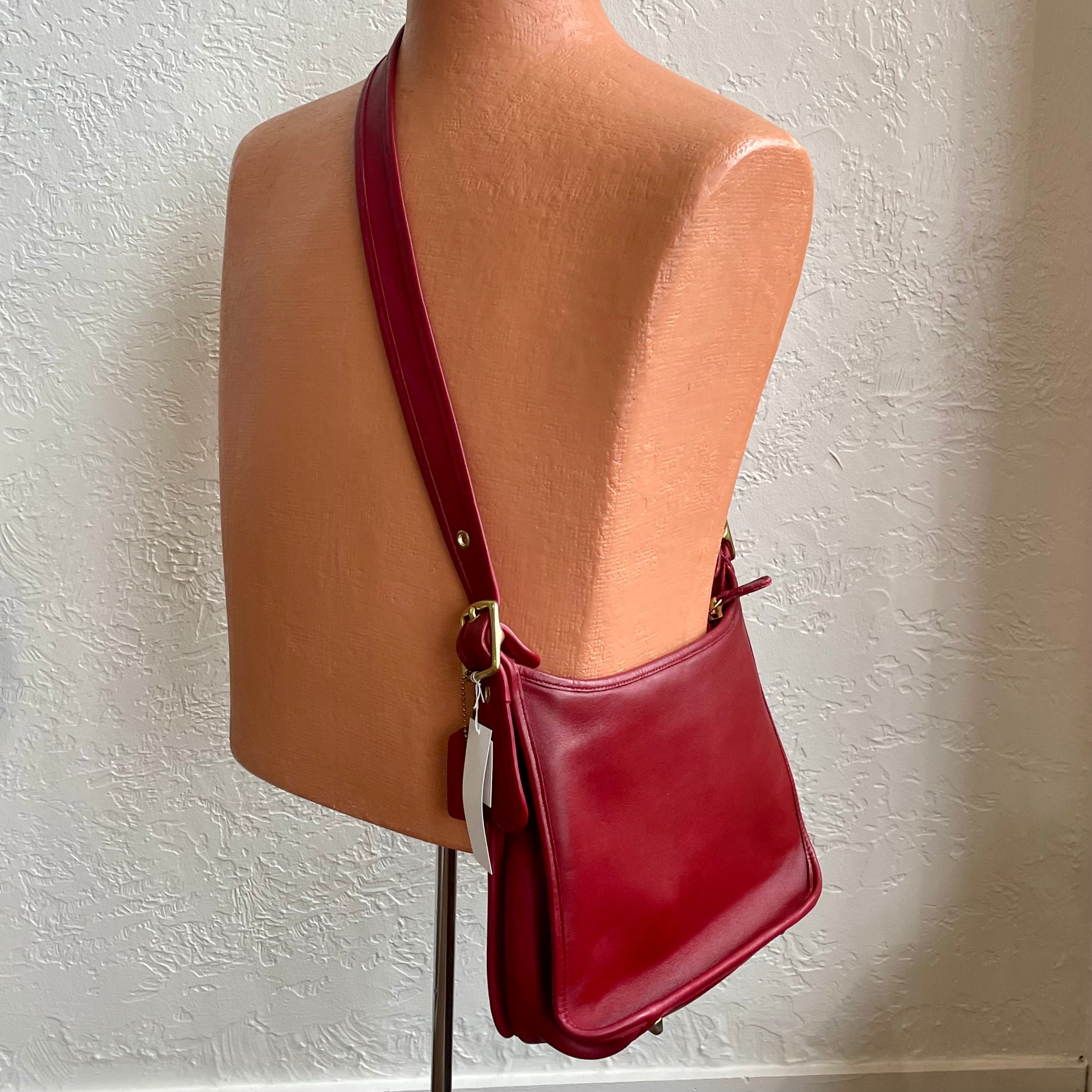 Coach Red Legacy Zip Crossbody 1990's #9966