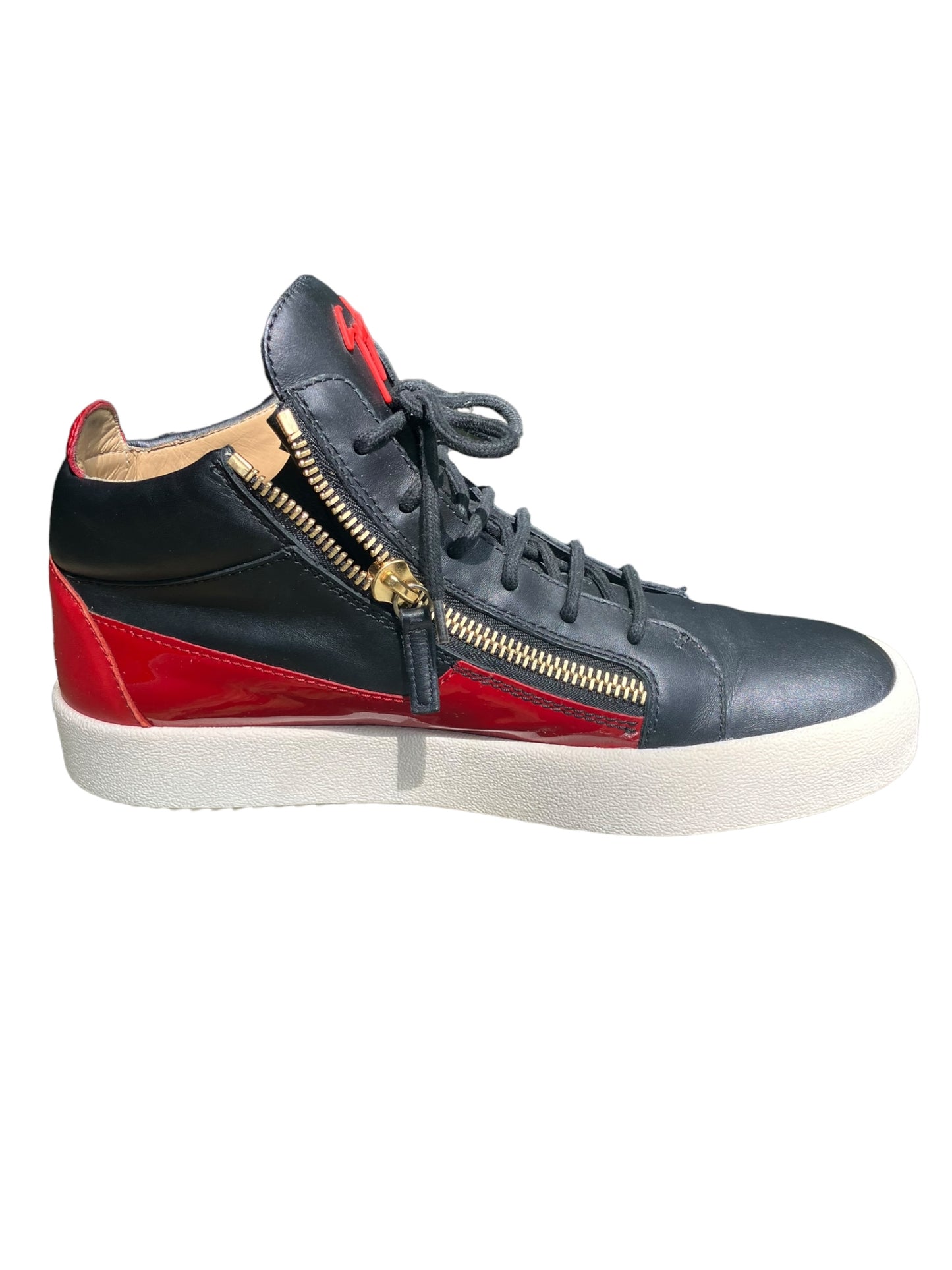 Giuseppe Zanotti Men Sneakers New York Black Red White EU 45 I US 11.5