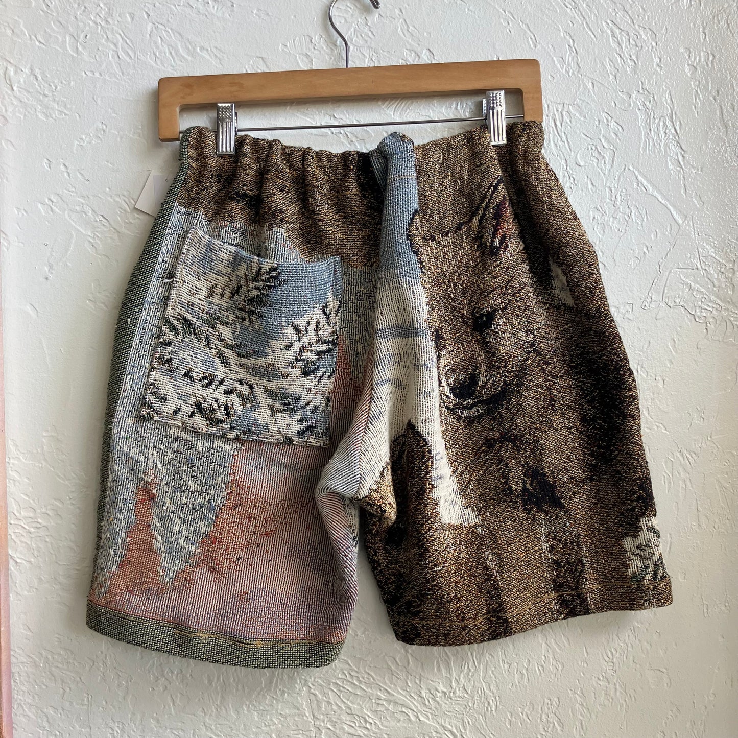 Custom Wolf Tapestry Shorts Small