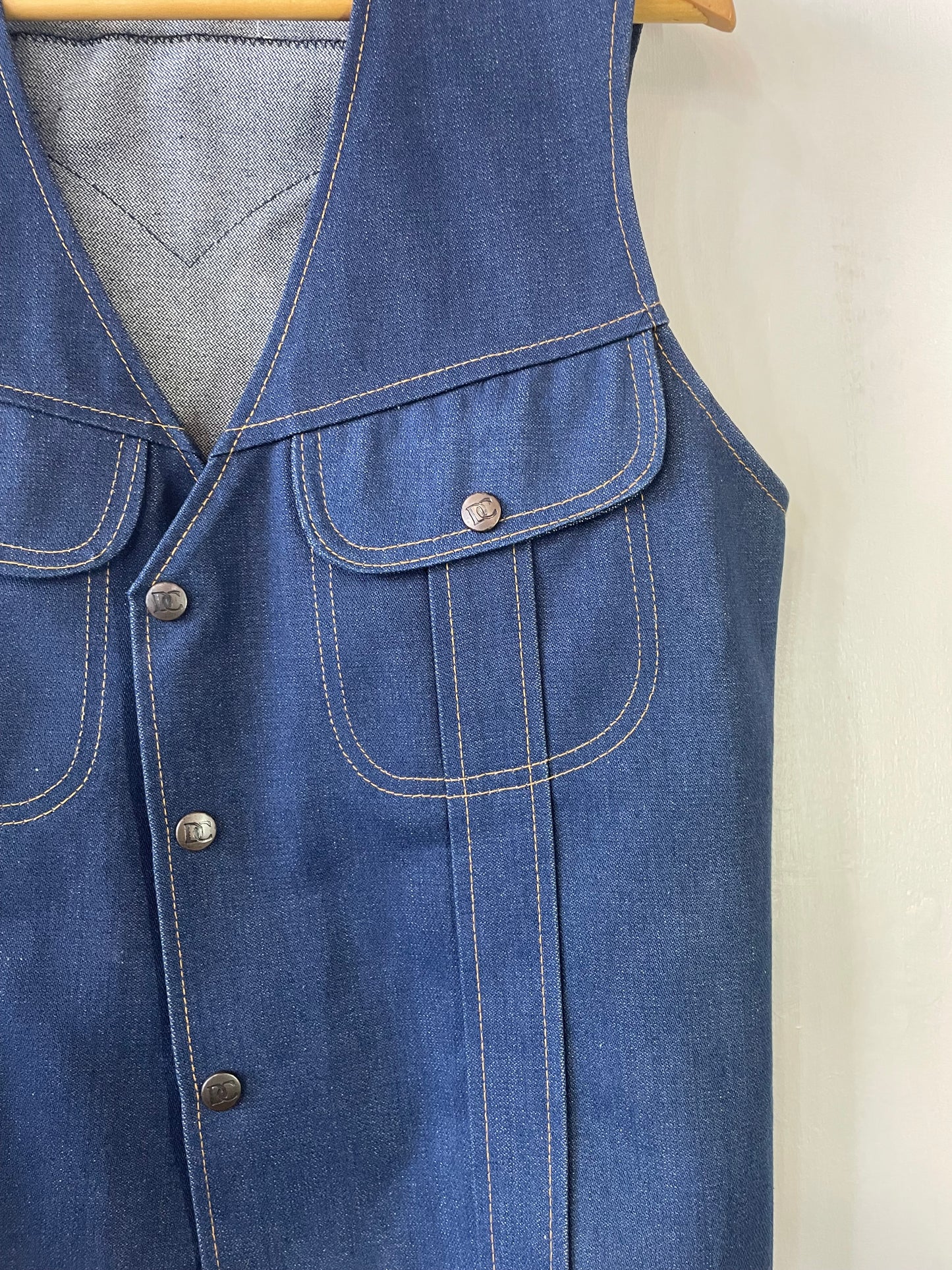 70s Western Denim Vest