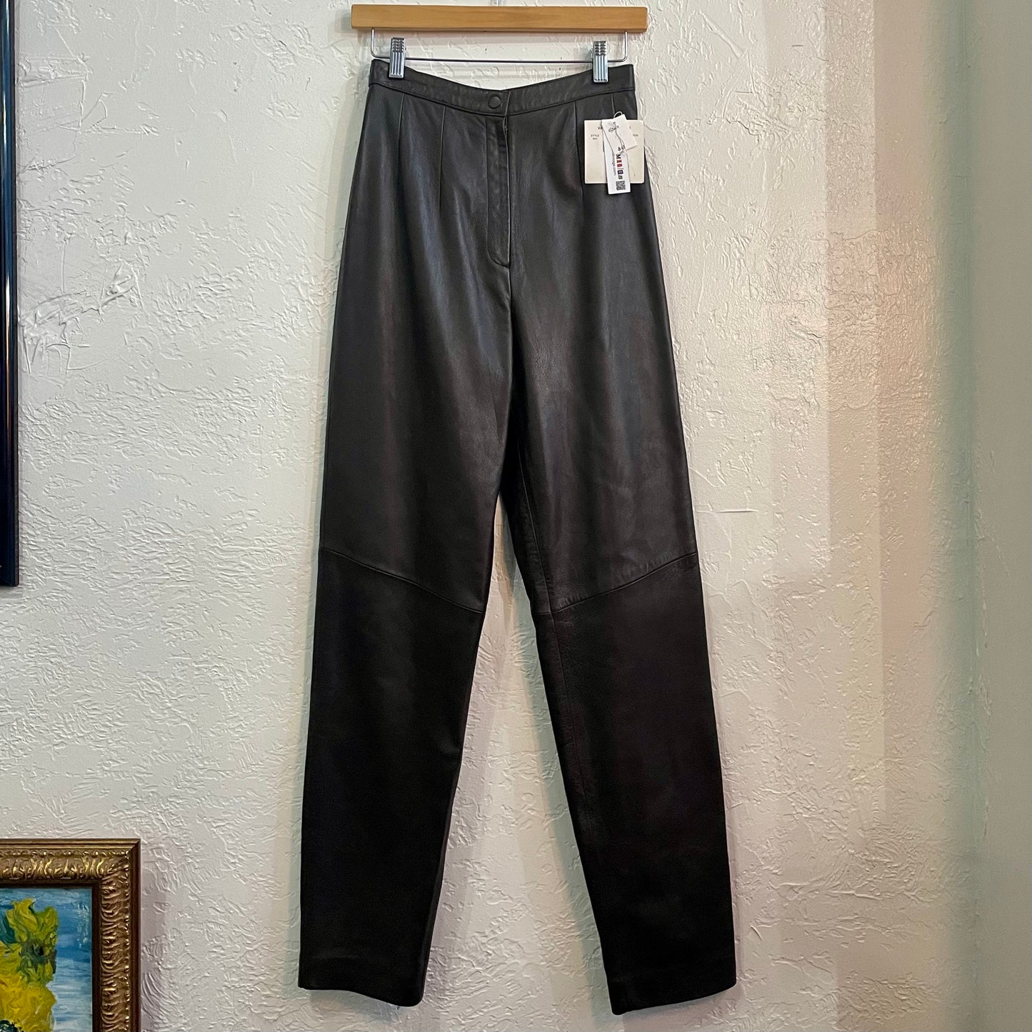 Valerie Steven’s Deep Brown High Waisted Leather Pants NWT | Size 4