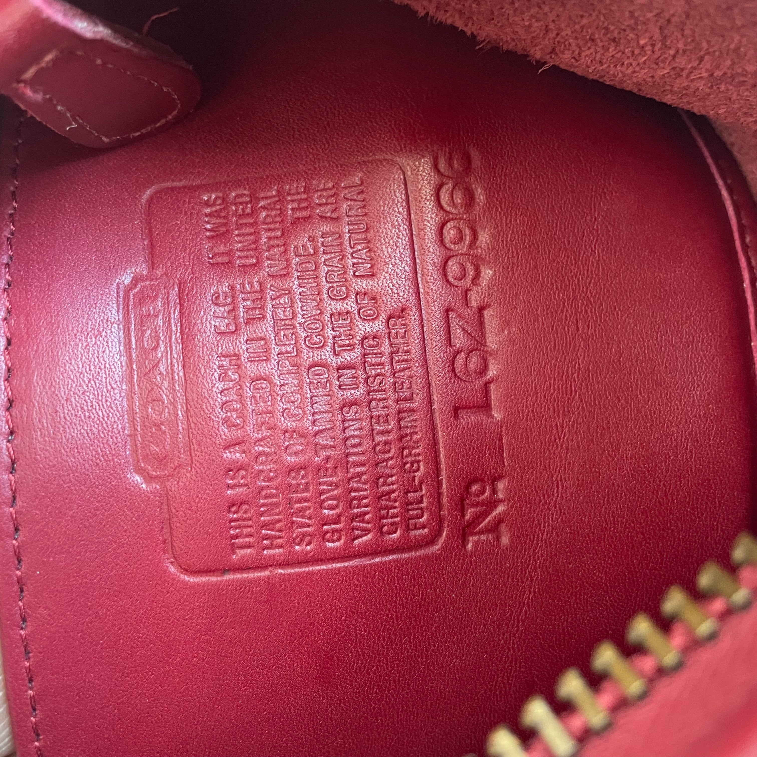 Coach Red Legacy Zip Crossbody 1990's #9966