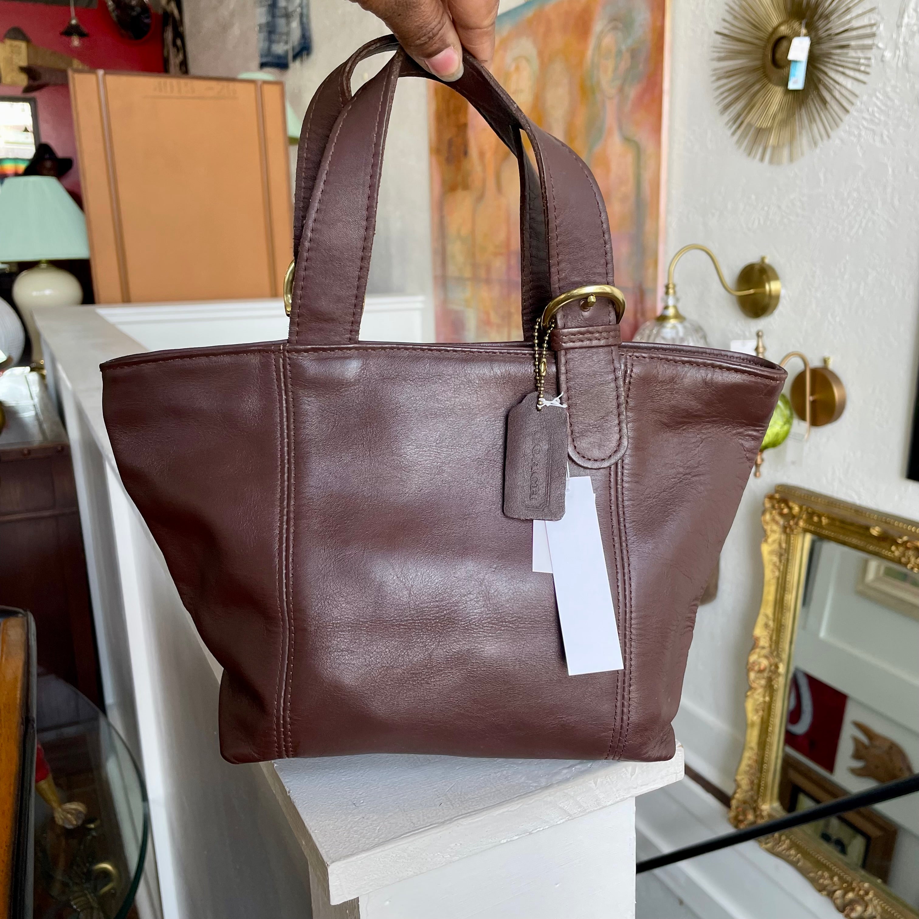 Coach Mahogany Waverly Tote 1990s #4133