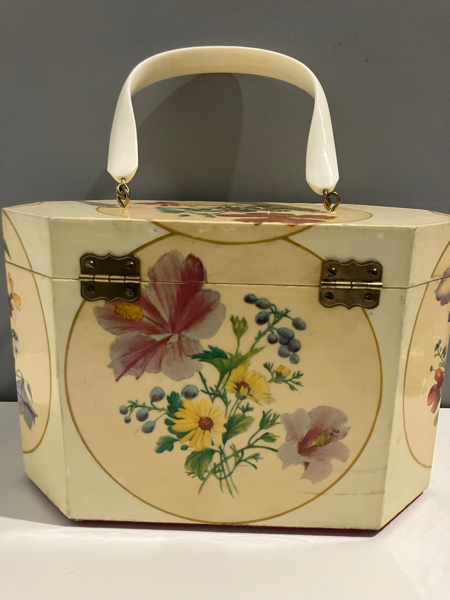 Vintage Handmade Billie Ross The Palm Beaches Floral Handbag Purse