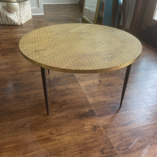 Judmont Round Cocktail Table w/ Embossed Top