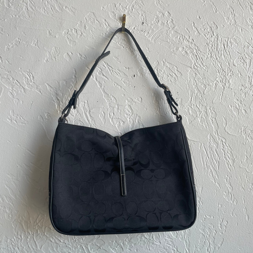 Coach 2002 Signature Clip Hobo Shoulder Bag #6091