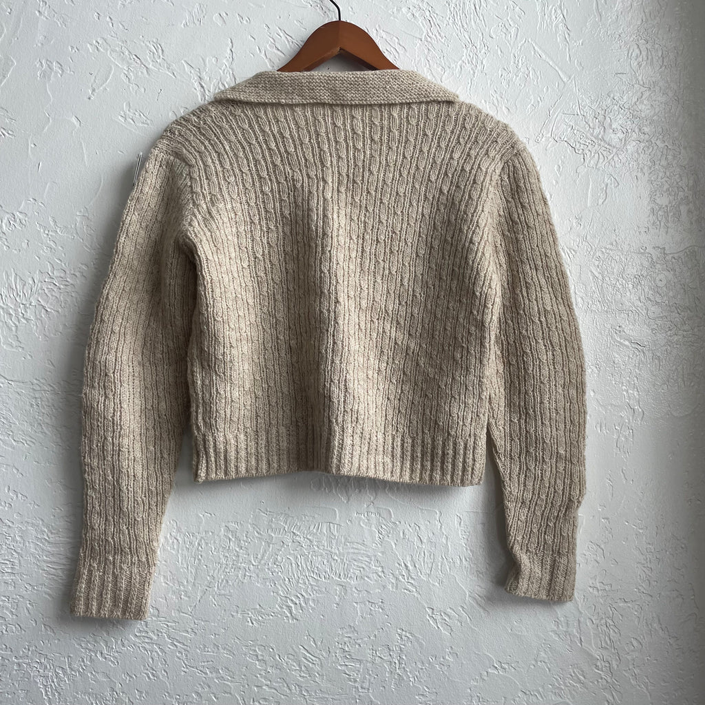 Hand Knit Cream Cardigan | One Size