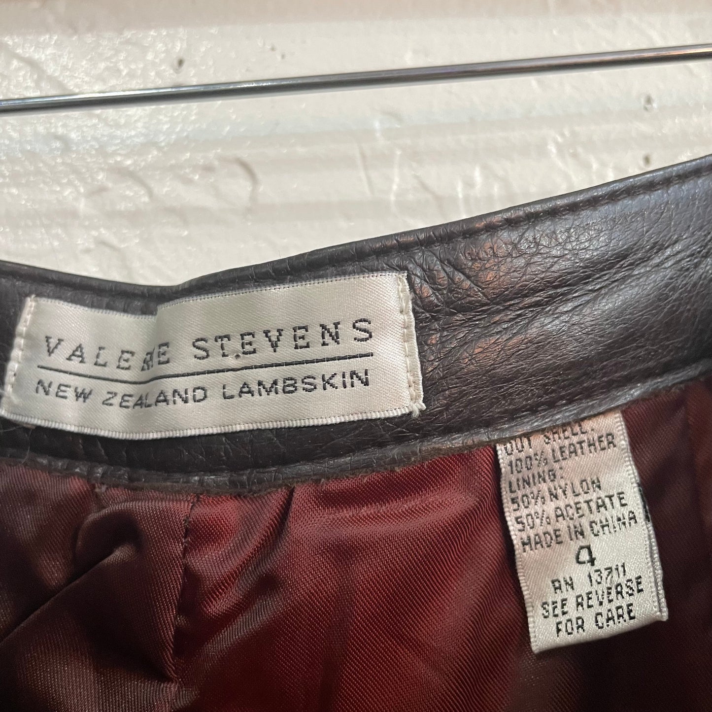 Valerie Steven’s Deep Brown High Waisted Leather Pants NWT | Size 4