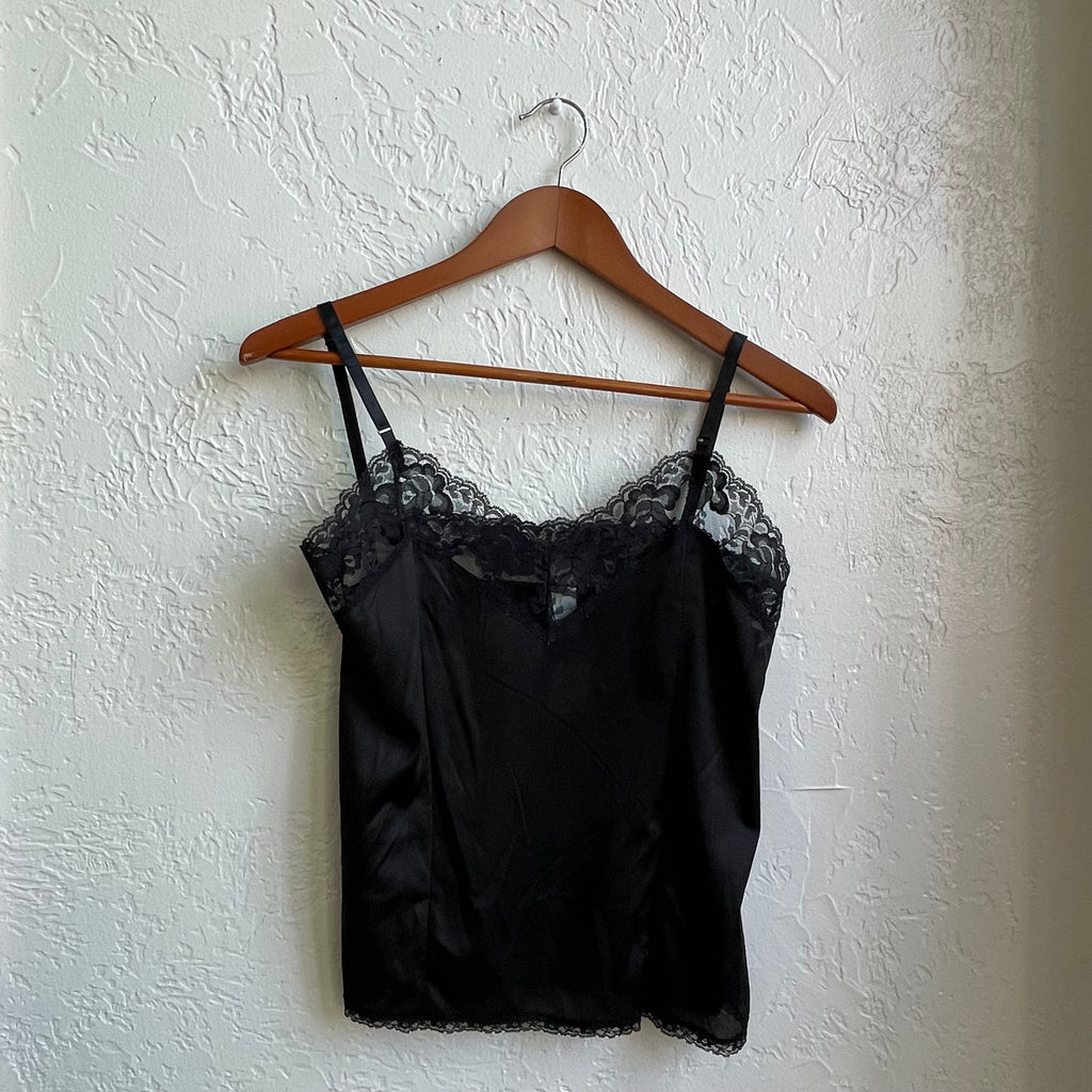 Black Floral Lace Slip Shirt | Small