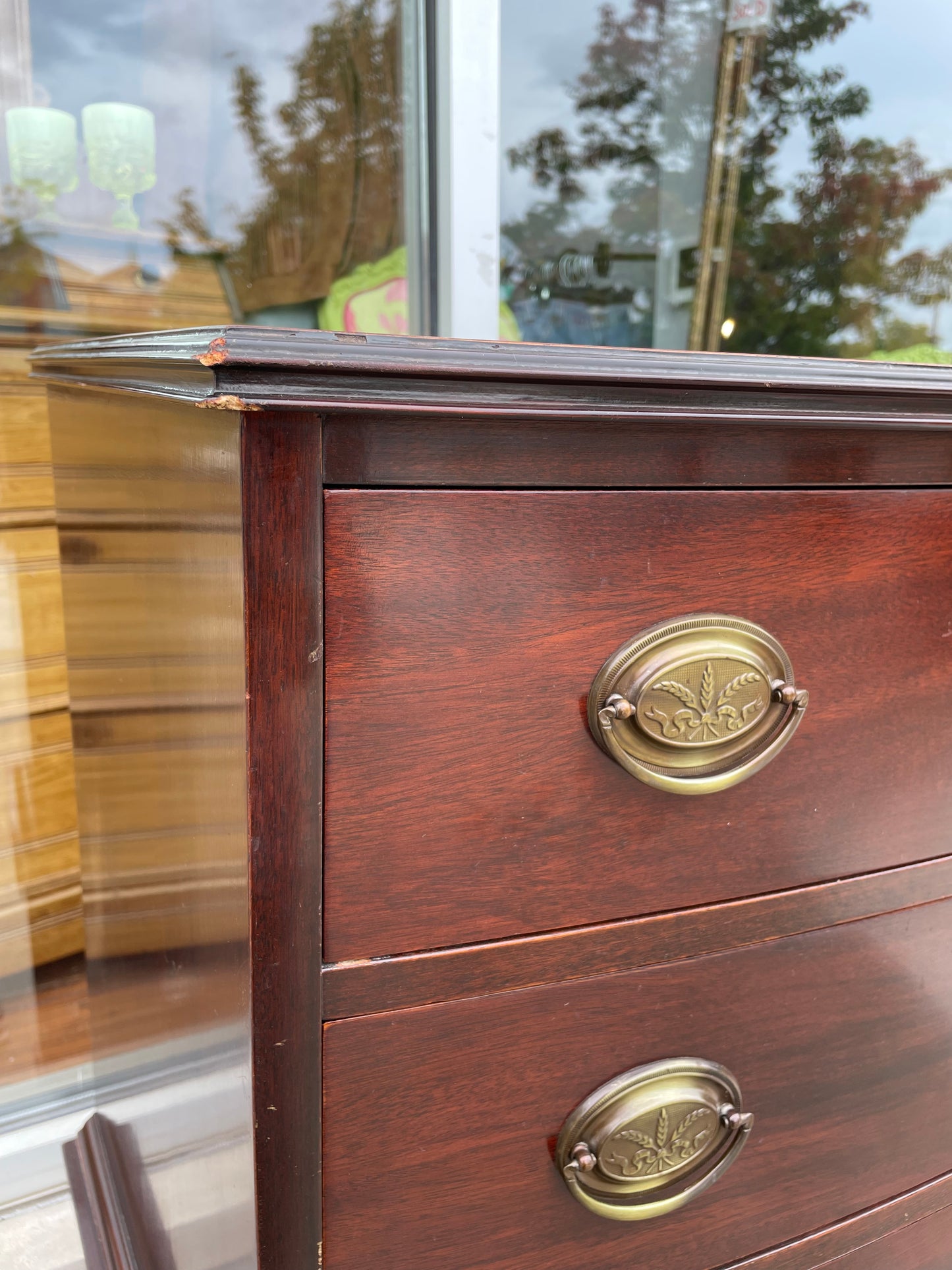 Early 20th Century Mahogany Highboy Dresser by Johnson Grand Rapids