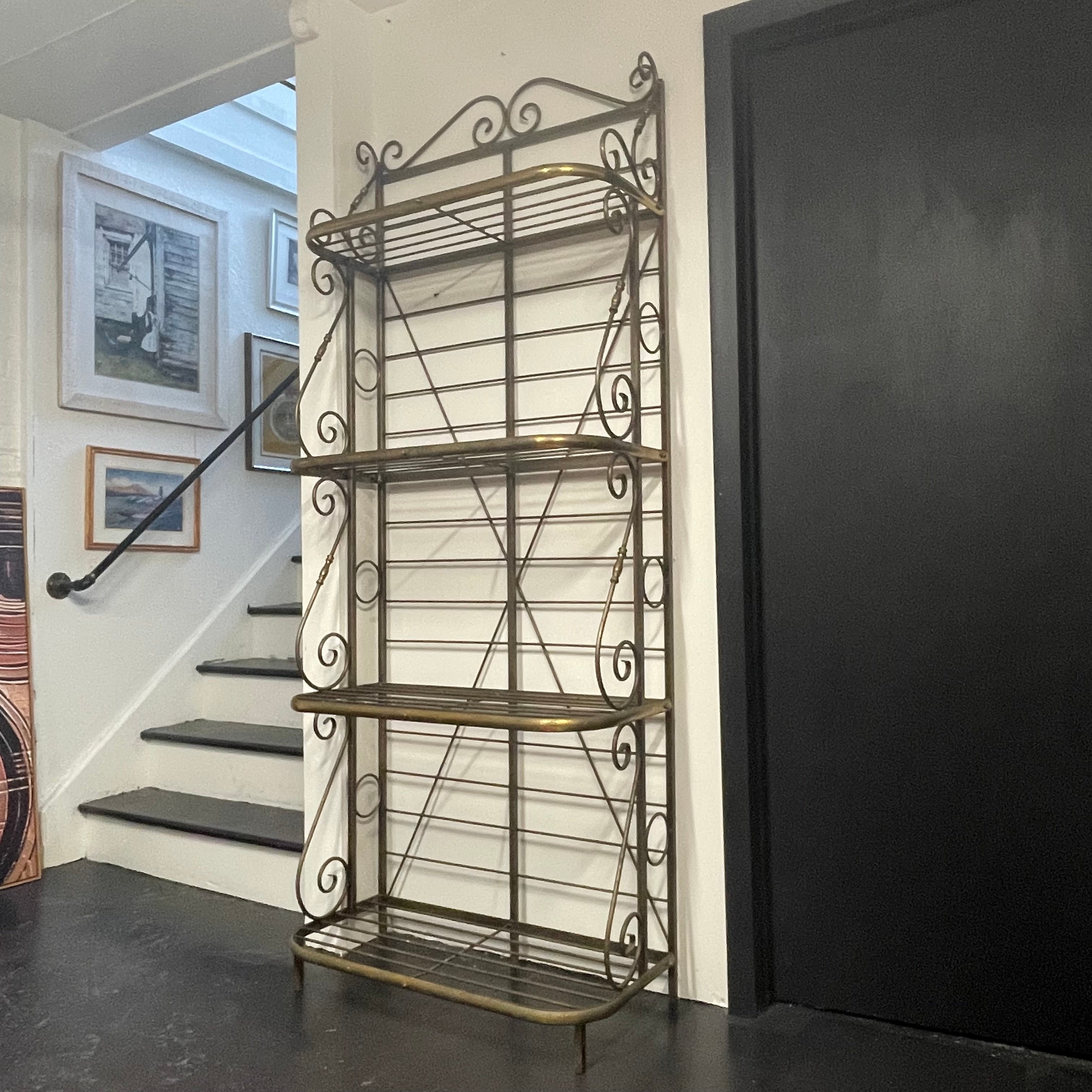 Provincial French Brass Wire Baker's Rack Early 29th Century