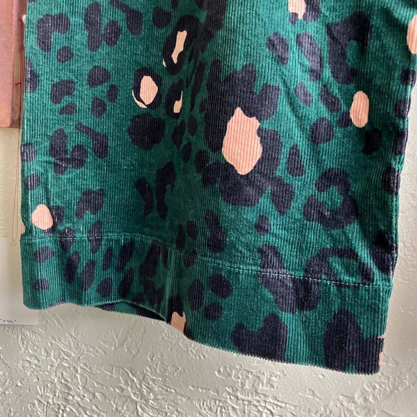 Anthropology Maeve Collette Green Animal Print Corduroy Wide Leg Pants Plus Size Women’s 26W