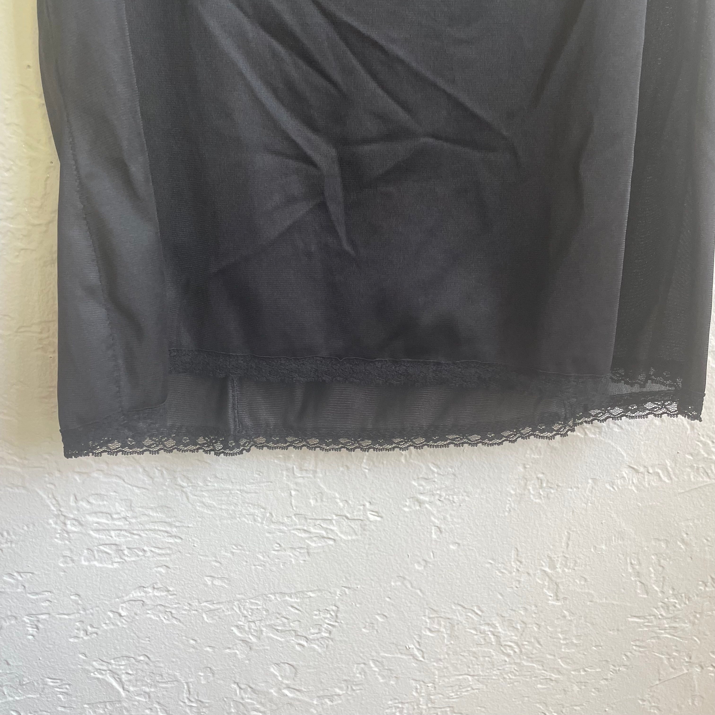 Black Floral Lace Slip Shirt | Small
