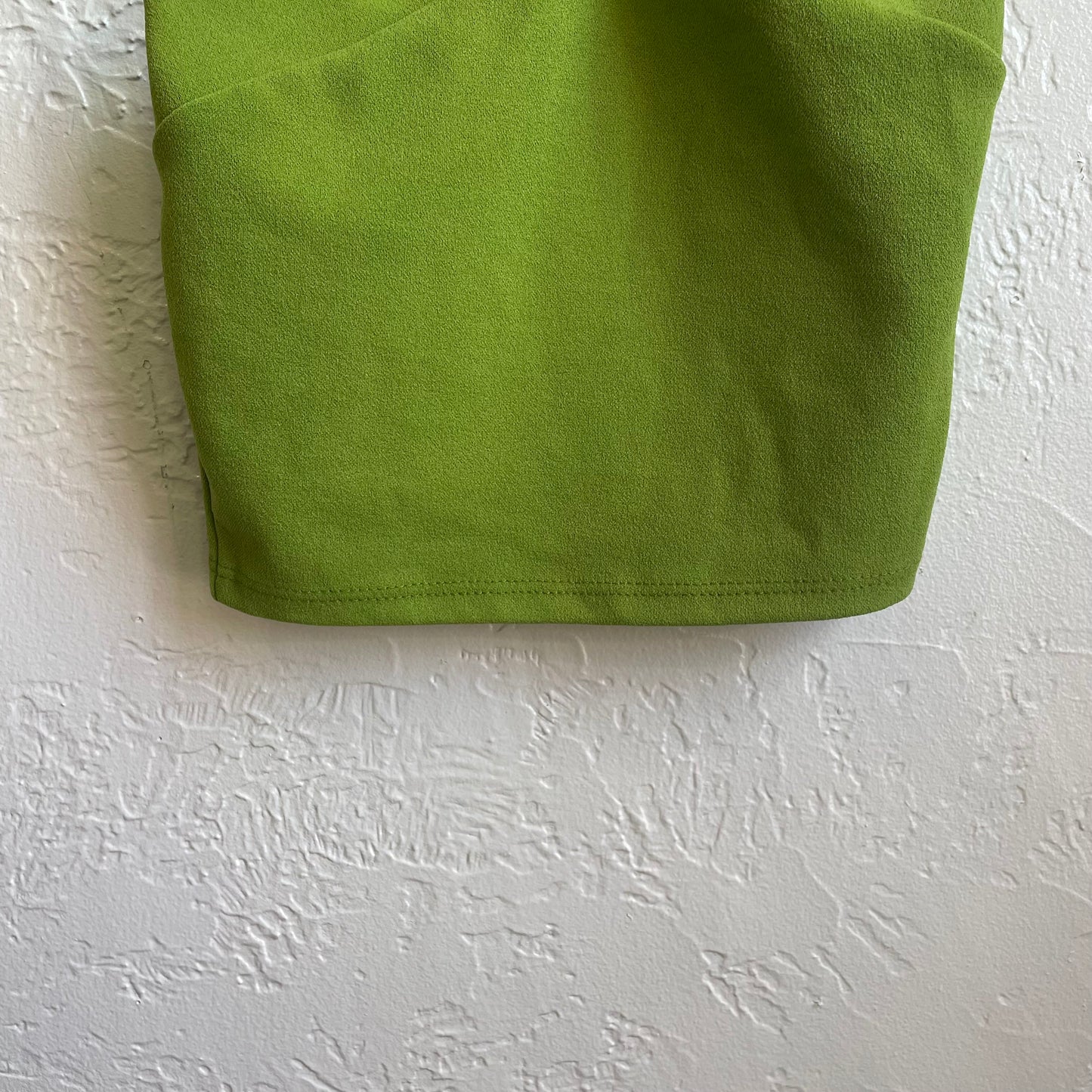 Green matchw colored strapless crop top | Small