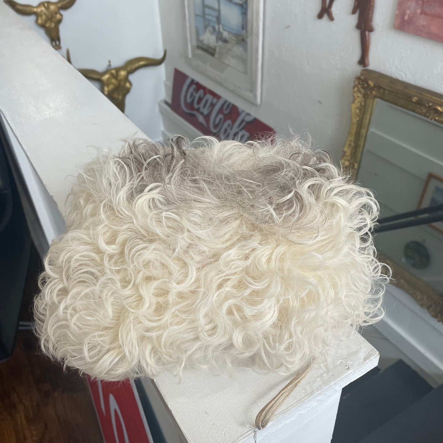 Curly Shearling Hand Warmed Muff