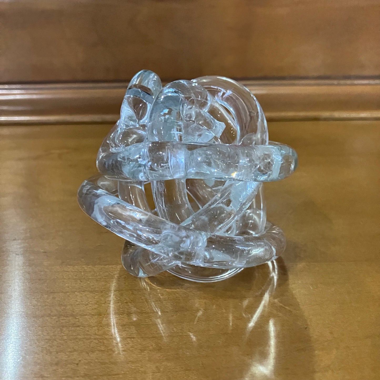 Twisted Knot Glass Paperweight