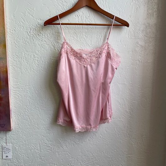 Baby Pink Sequenced Lace Top| Large