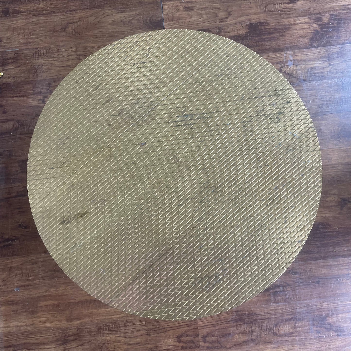 Judmont Round Cocktail Table w/ Embossed Top