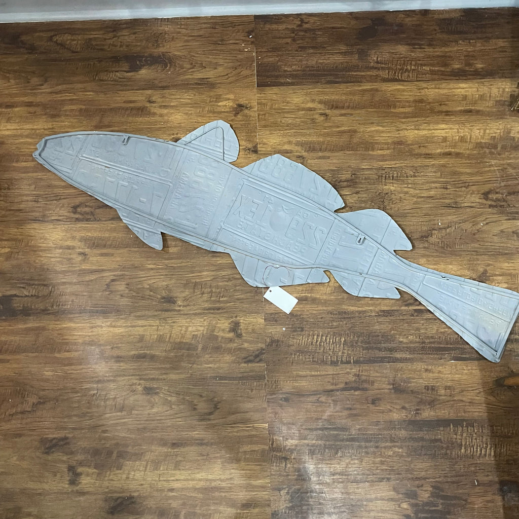 60" License Plate Fish
