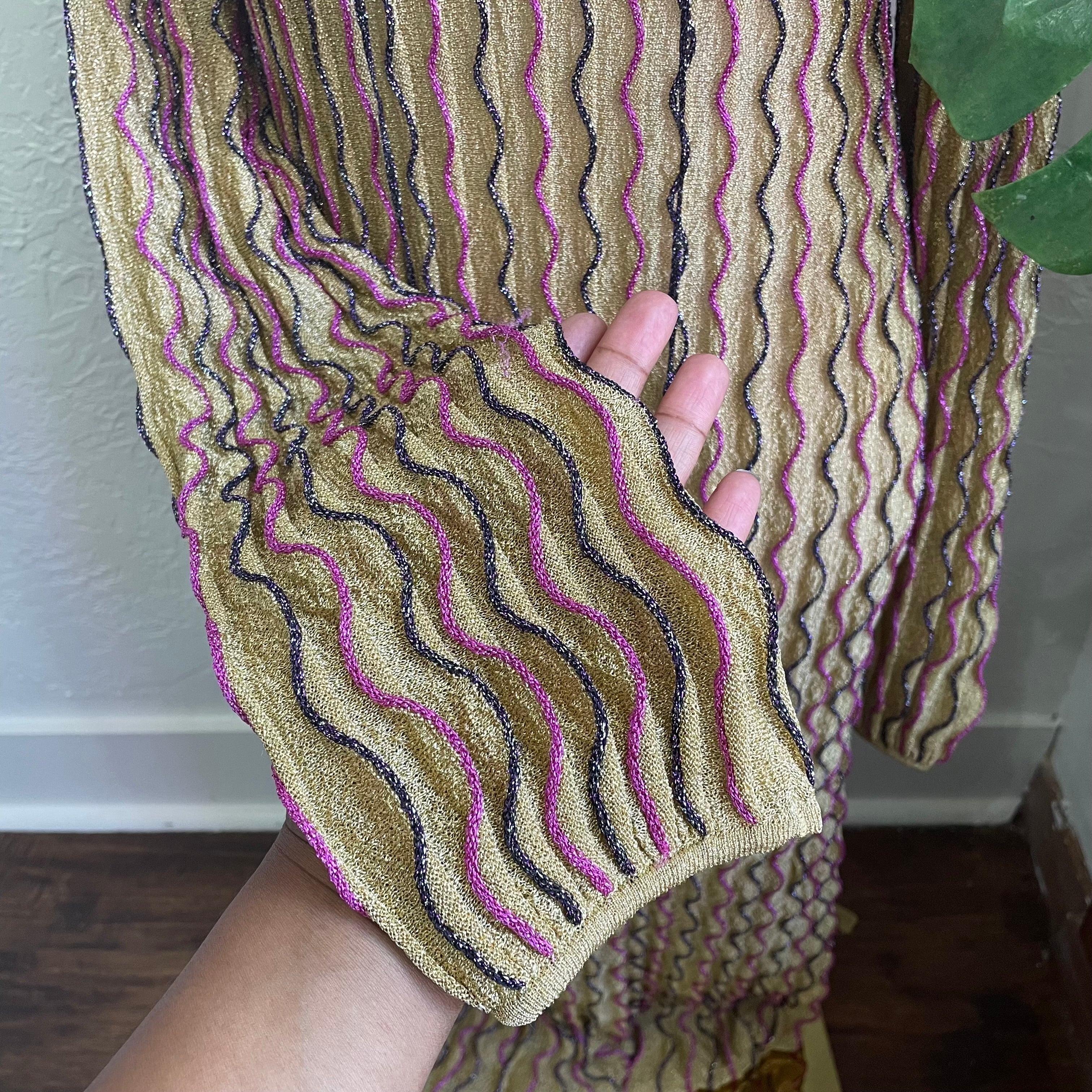 Missoni Wave-Print Knitted Maxi Dress |