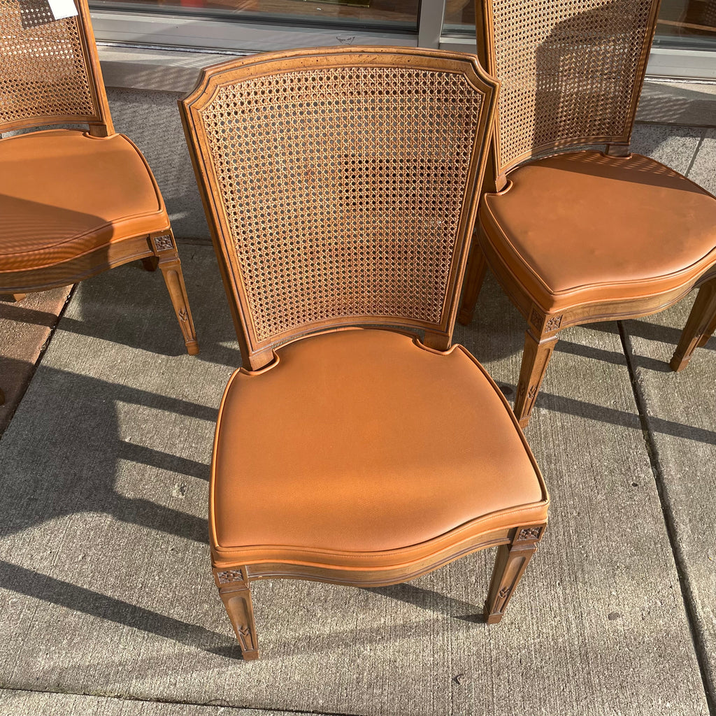Mid-Century Henredon Cane Back Dining Chairs