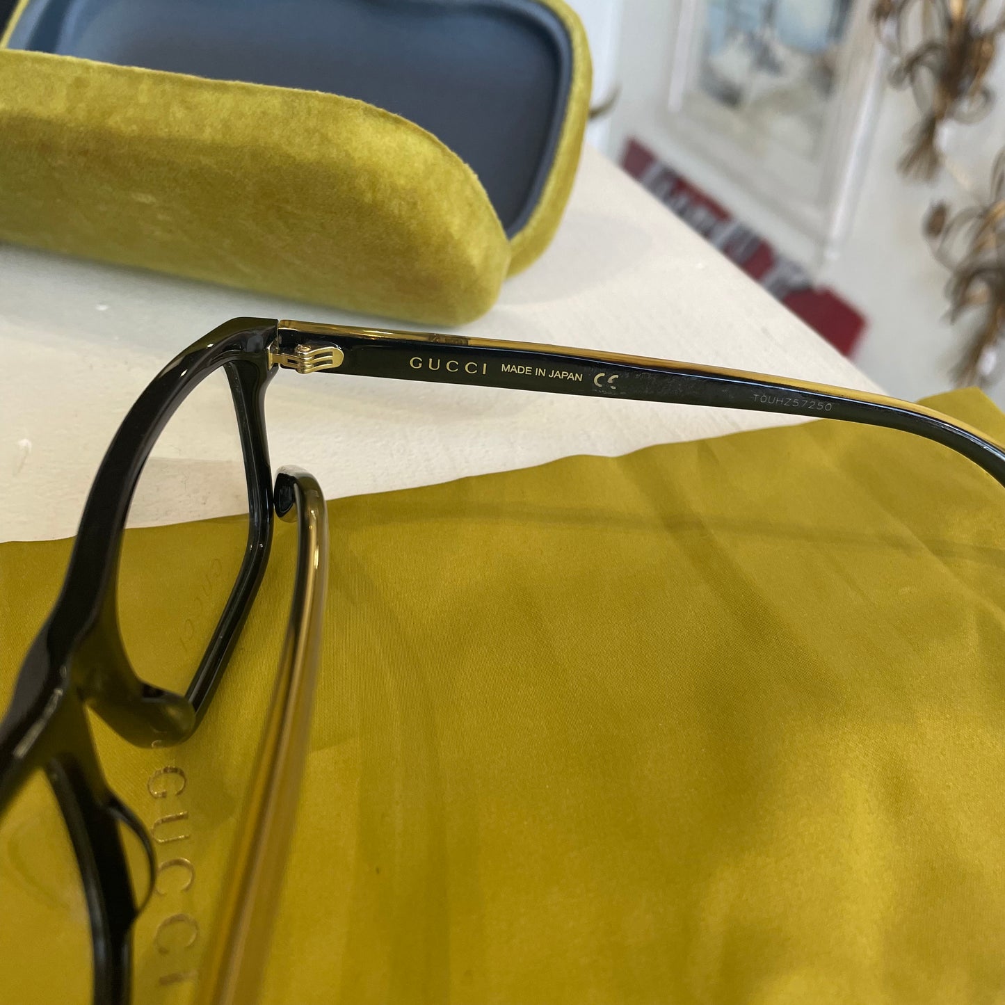 Gucci Havana Rectangular Eyeglasses