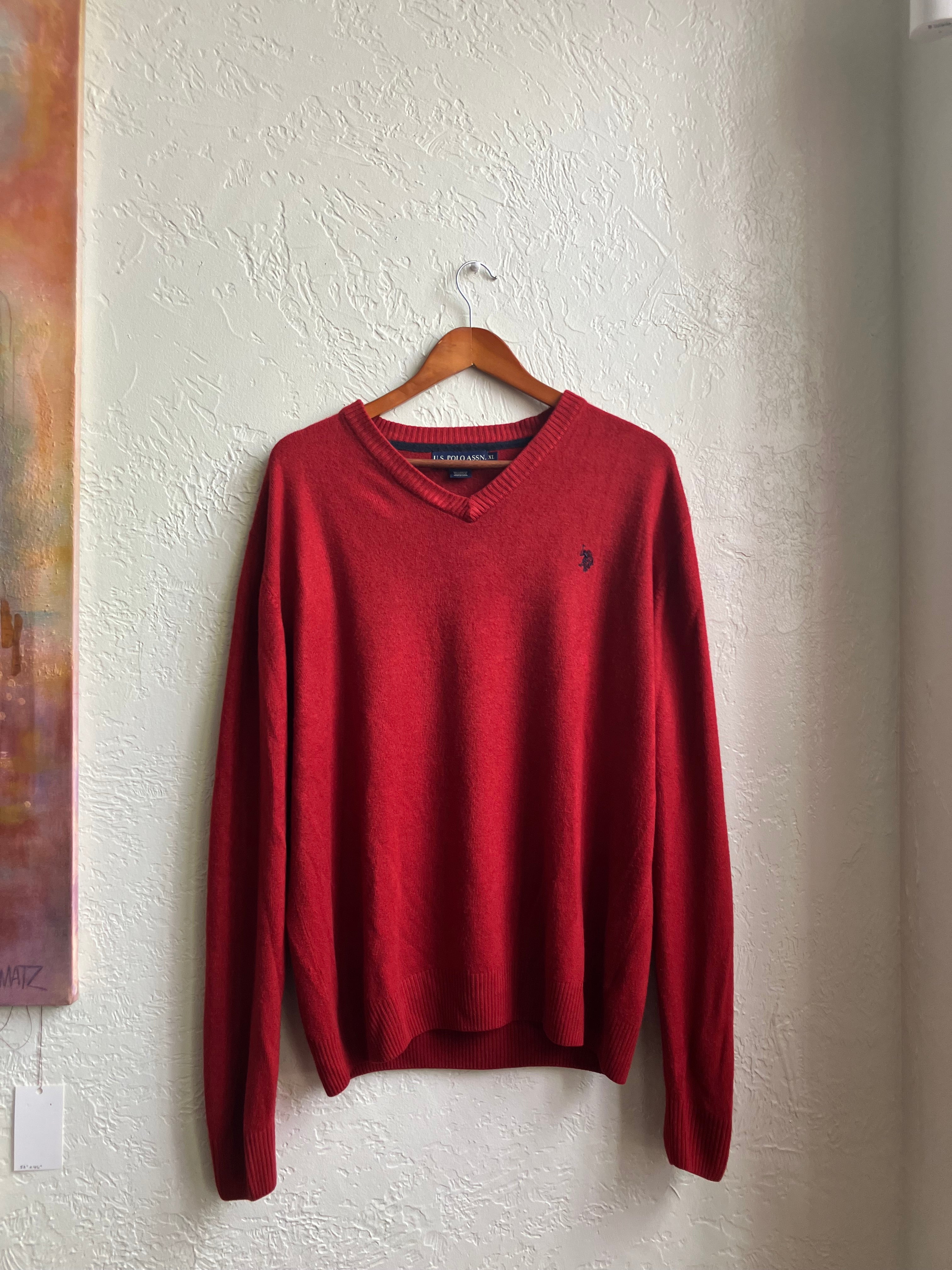 Red Polo Sweater | XL
