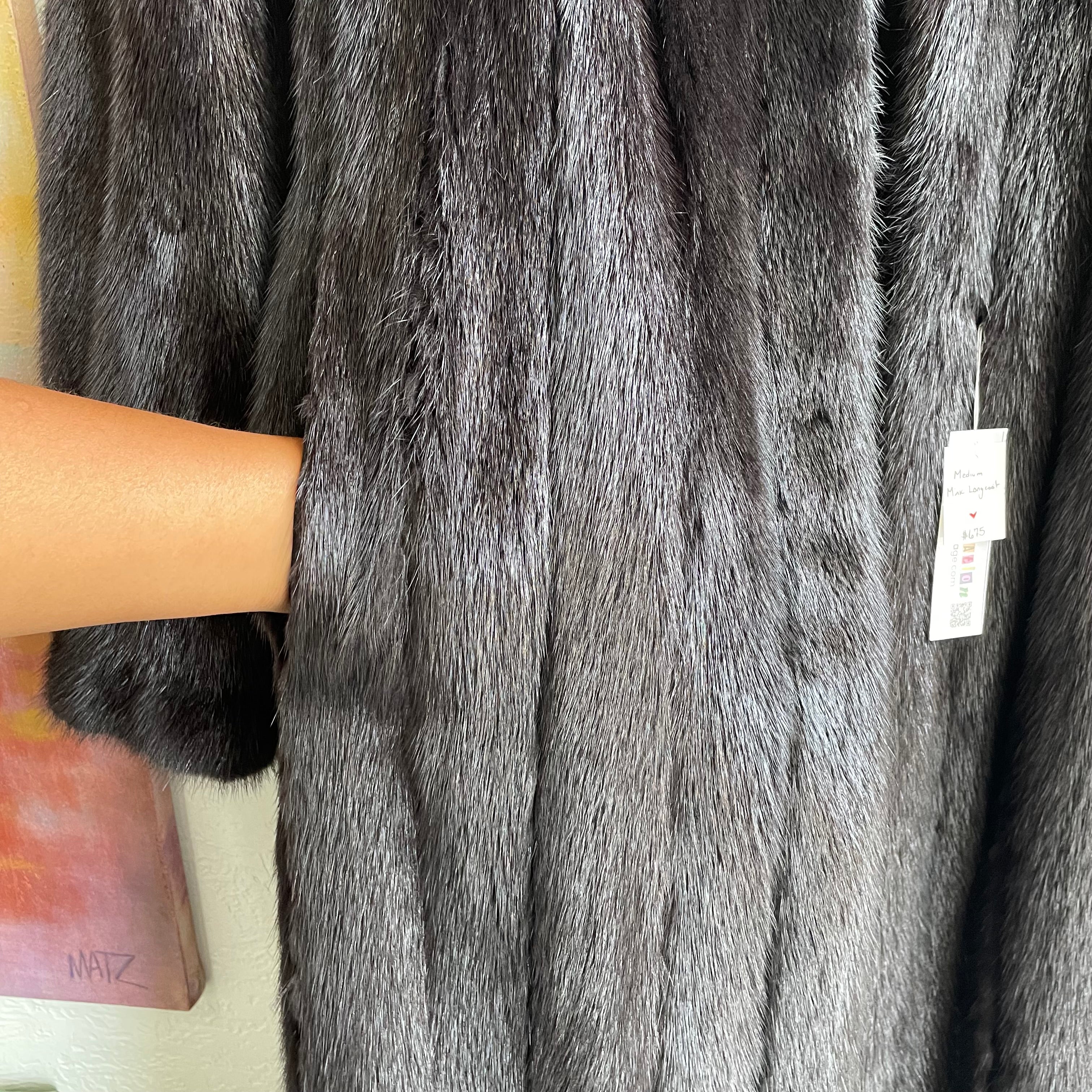 1980s Highbee's Mink Long Coat | Medium