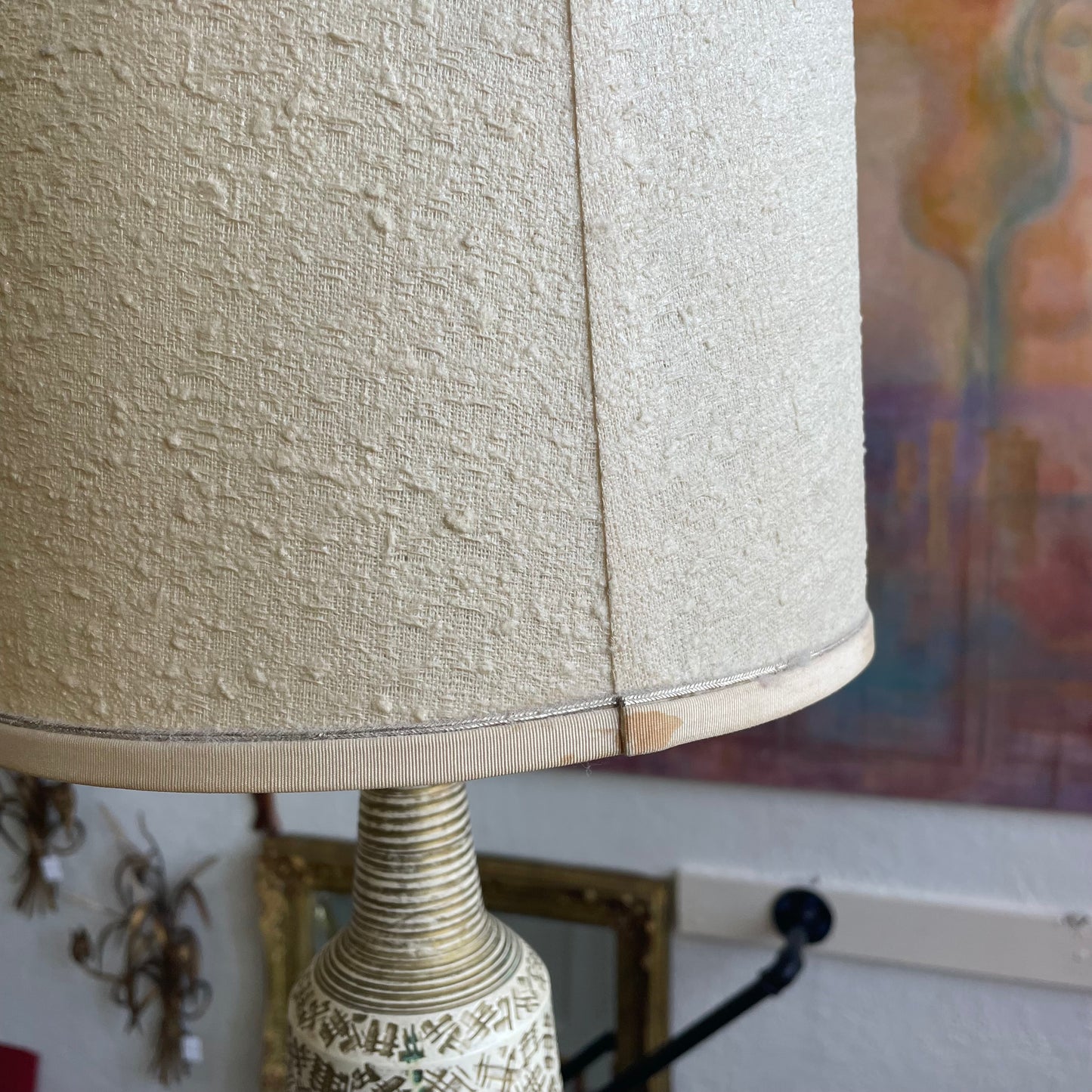 Mid-Century F.A.I.P Pottery Lamps Set of 2