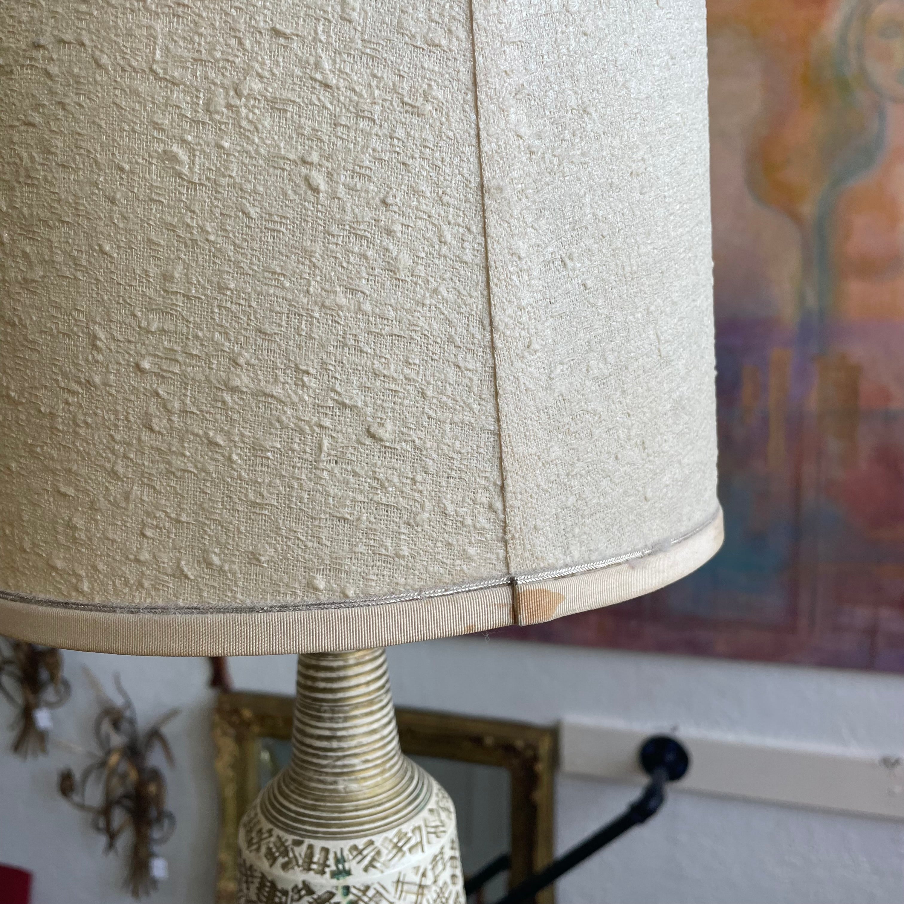 Mid-Century F.A.I.P Pottery Lamps Set of 2