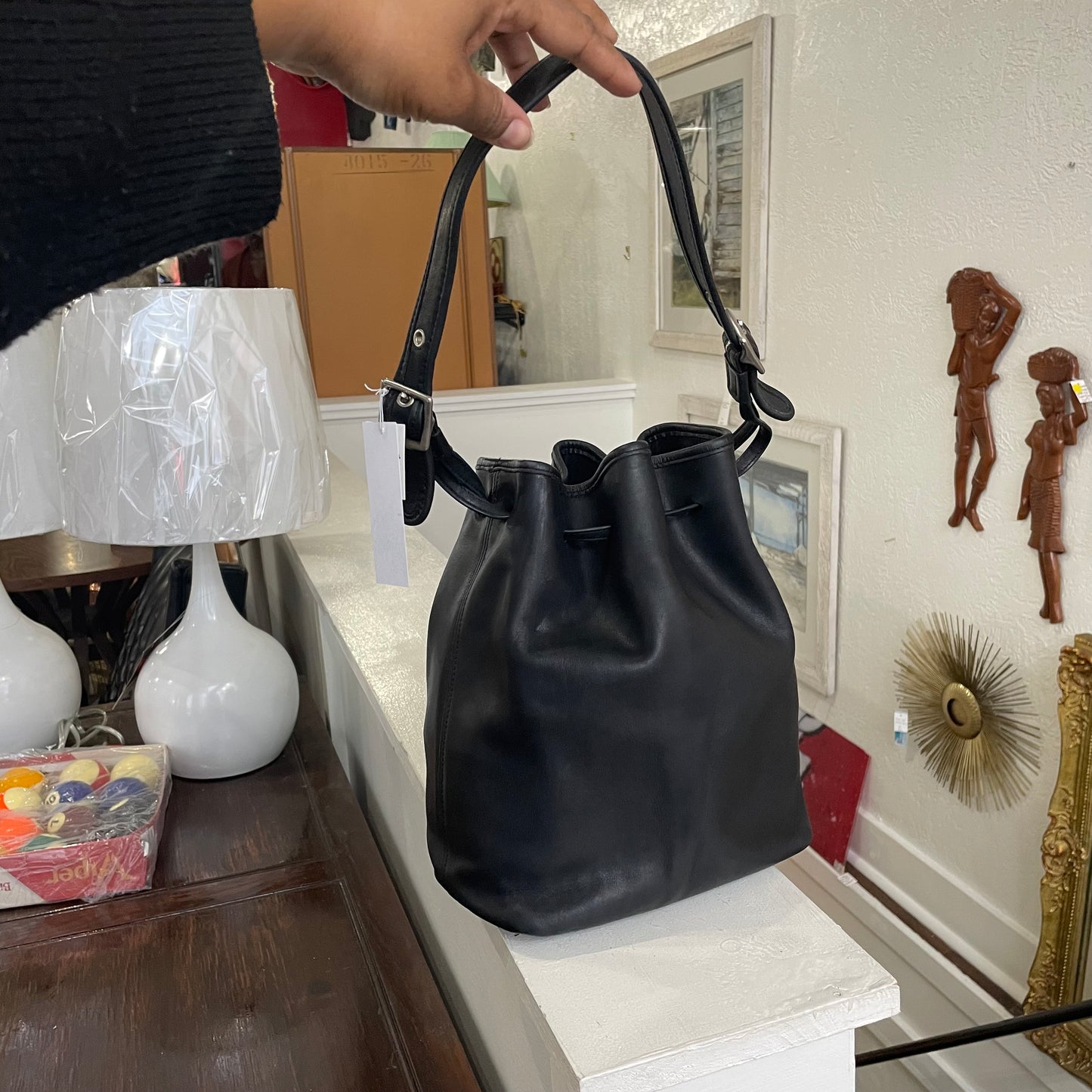 Coach Vintage Legacy Bucket Bag Silver Hardware #9165