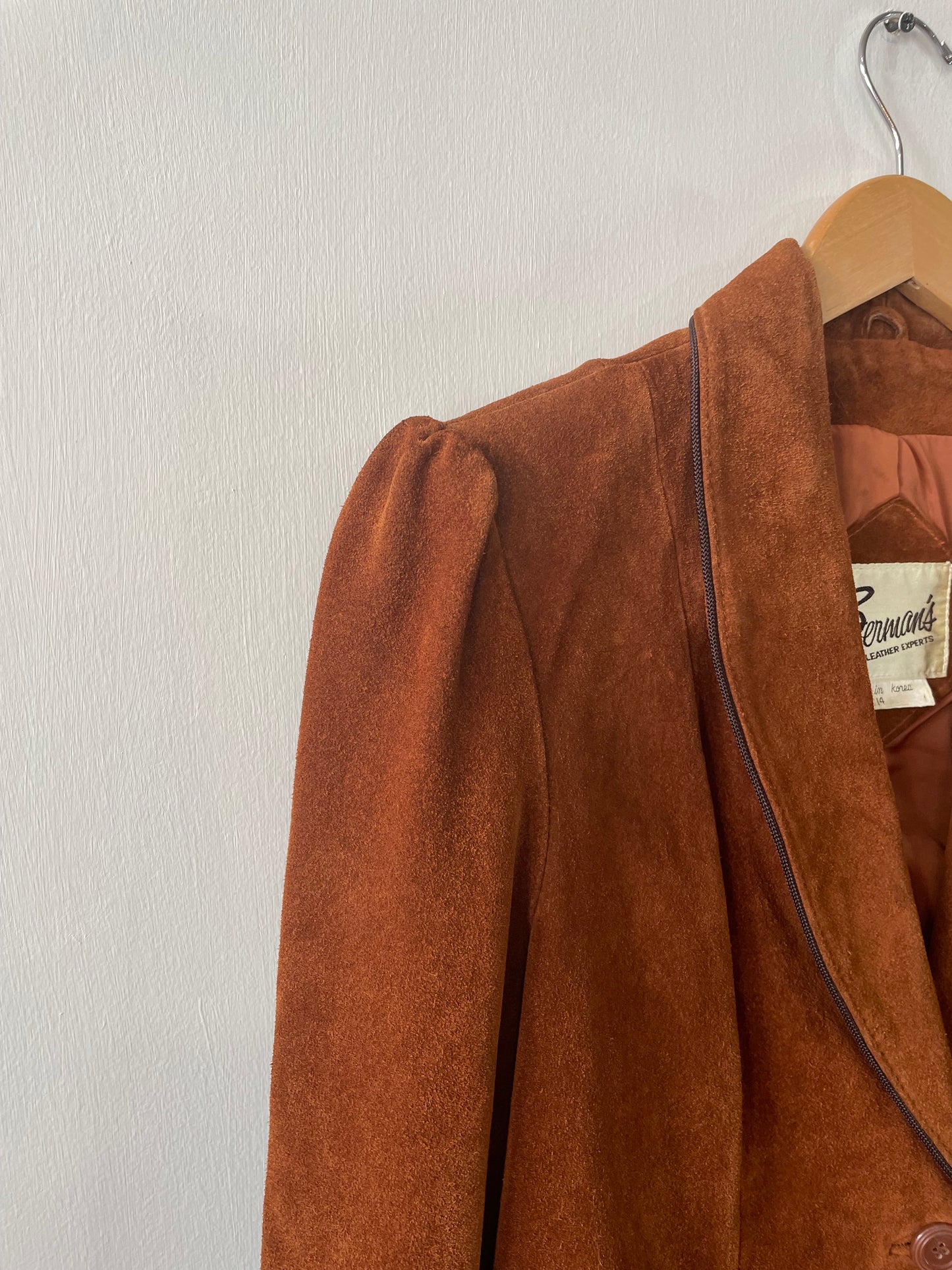 1970’s Suede Burnt Orange Blazer Jacket