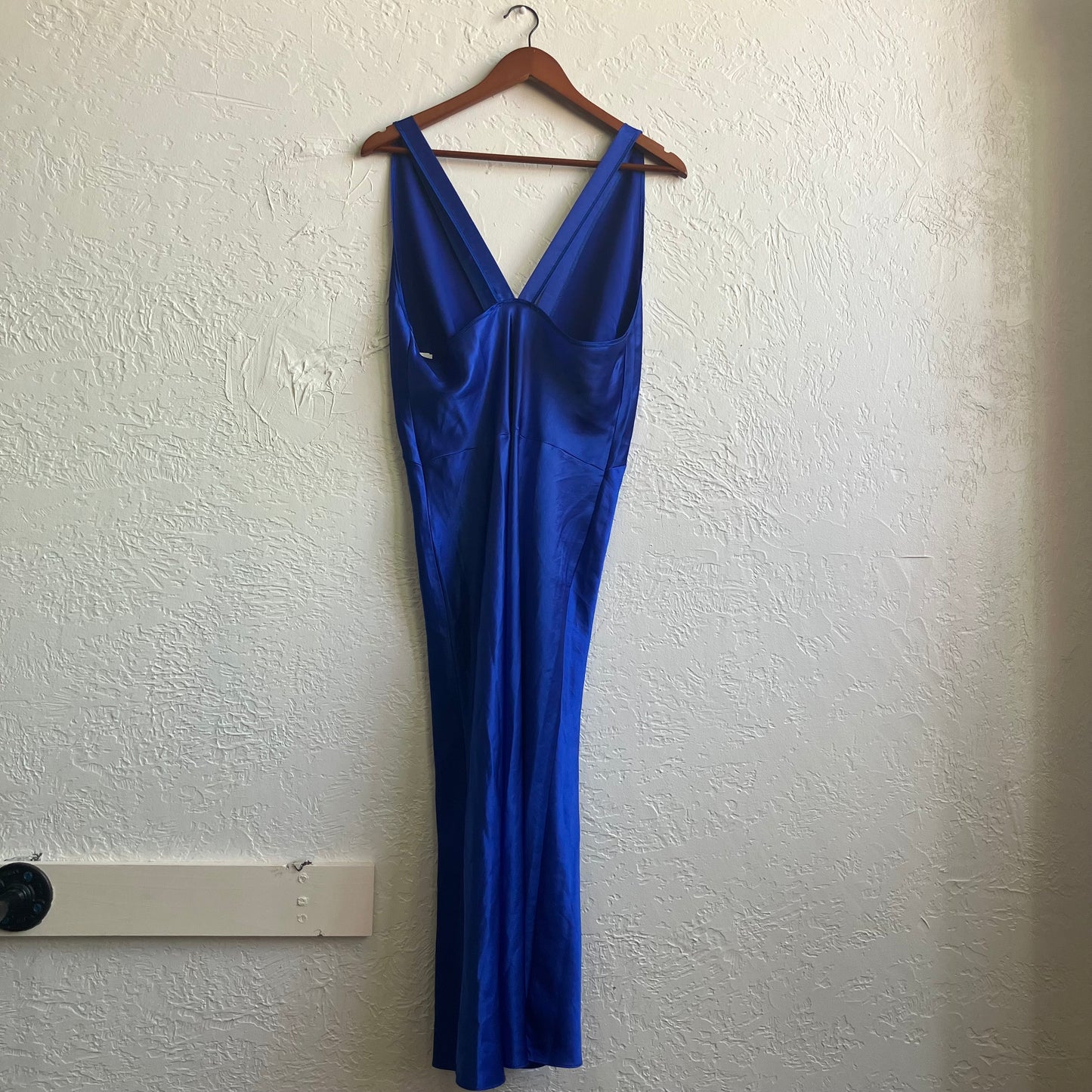 Blue Midi Silk Dress | 2X