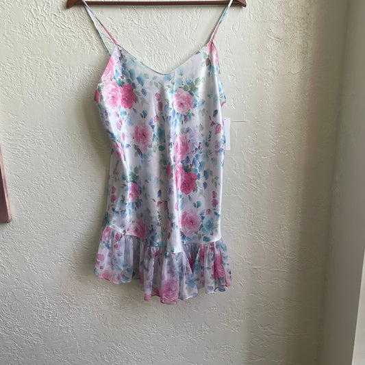 90’s Sheer Floral Dress | Large