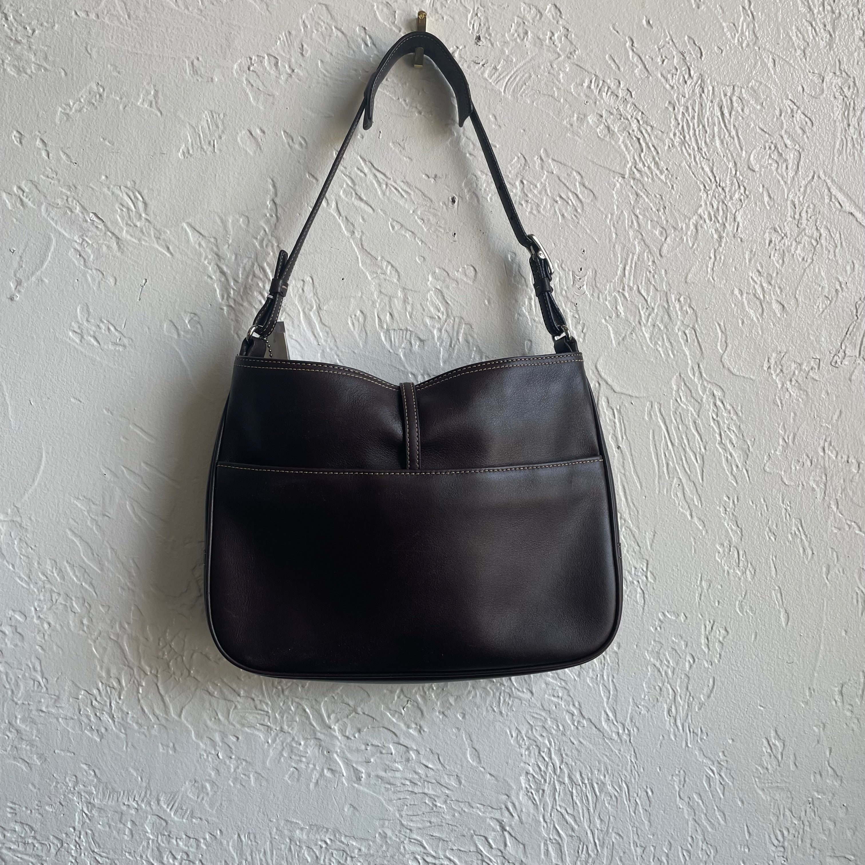 Coach 2002 Brown Clip Hobo Shoulder Bag #7751