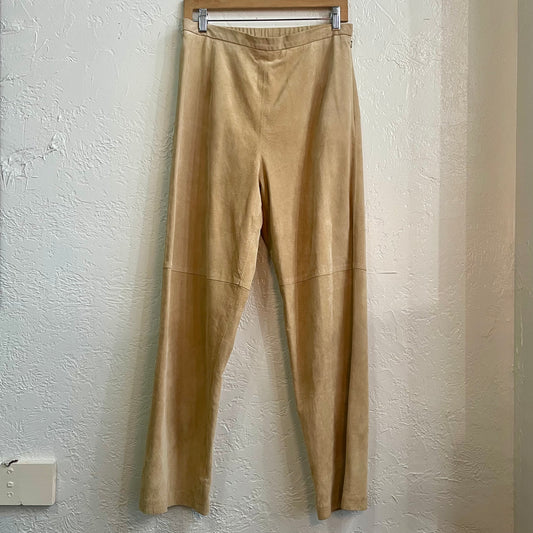 Nude Leather Pants 1990’s | Size 12