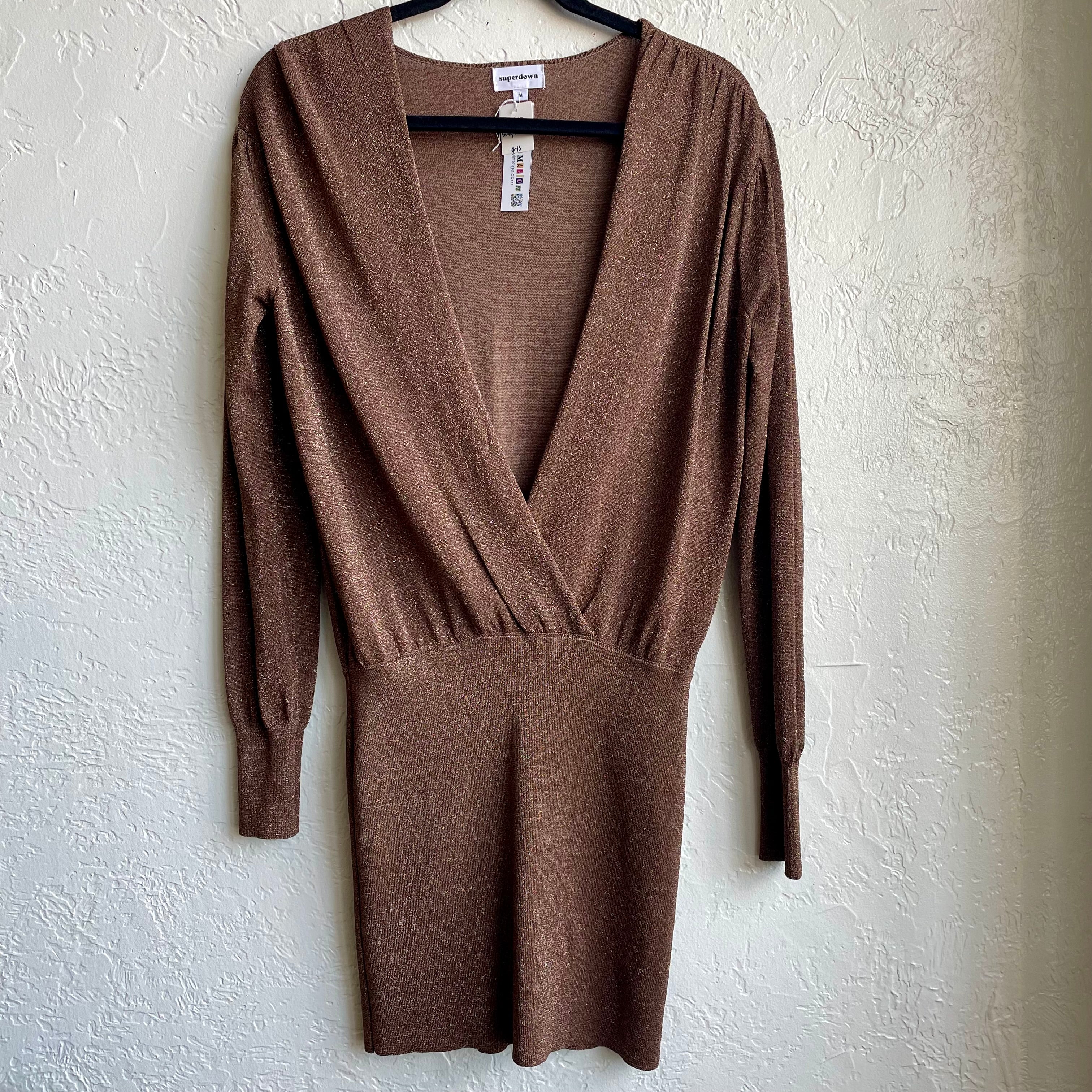 Superdown Aura Glitter Mini Dress | Medium