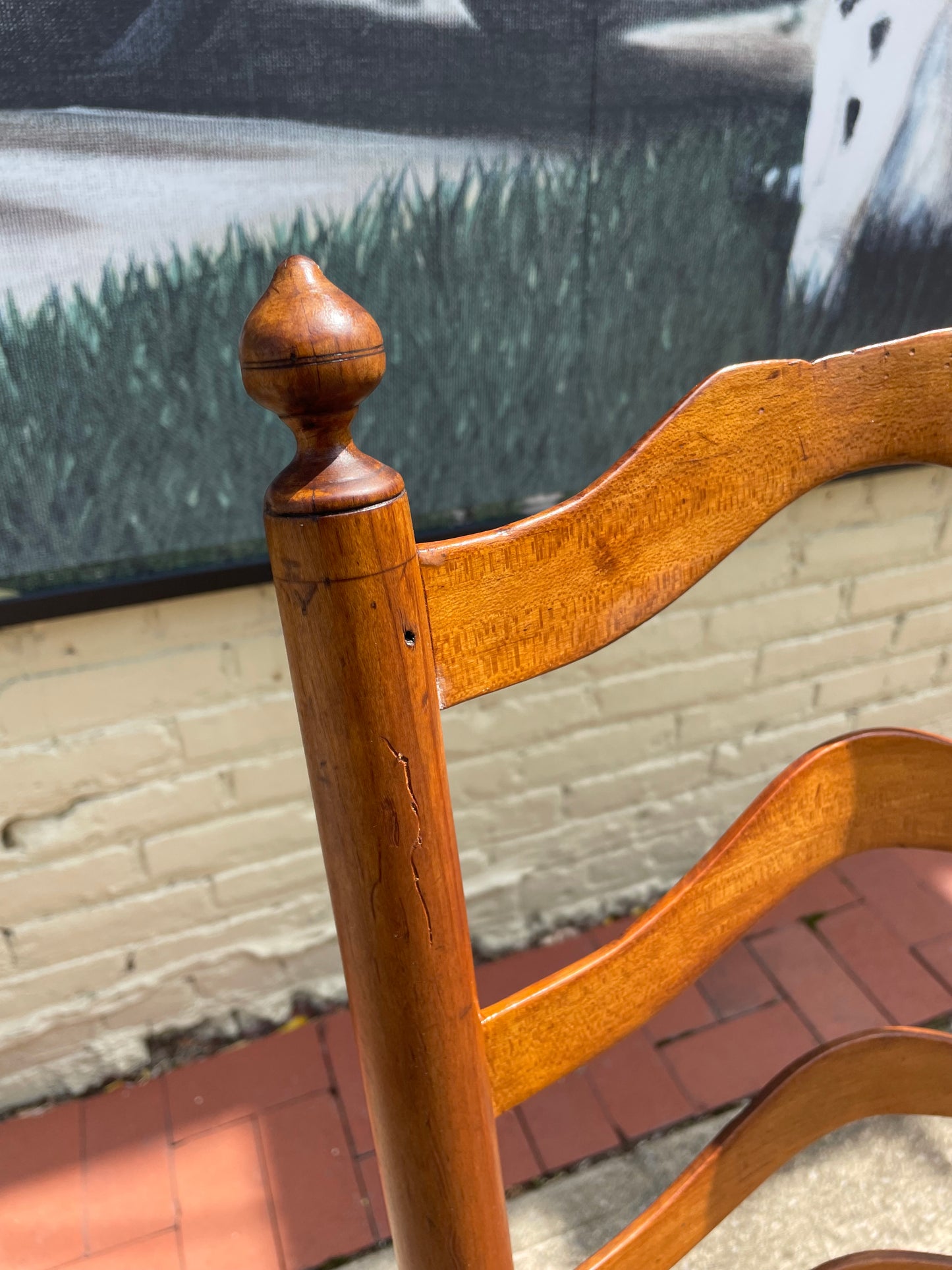 Antique Ladder Back Rocking Chair