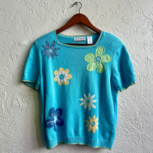 Colorful Flower Summer Top | Large