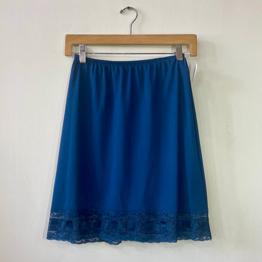 60s Vanity Fair Midnight Blue Slip Skirt