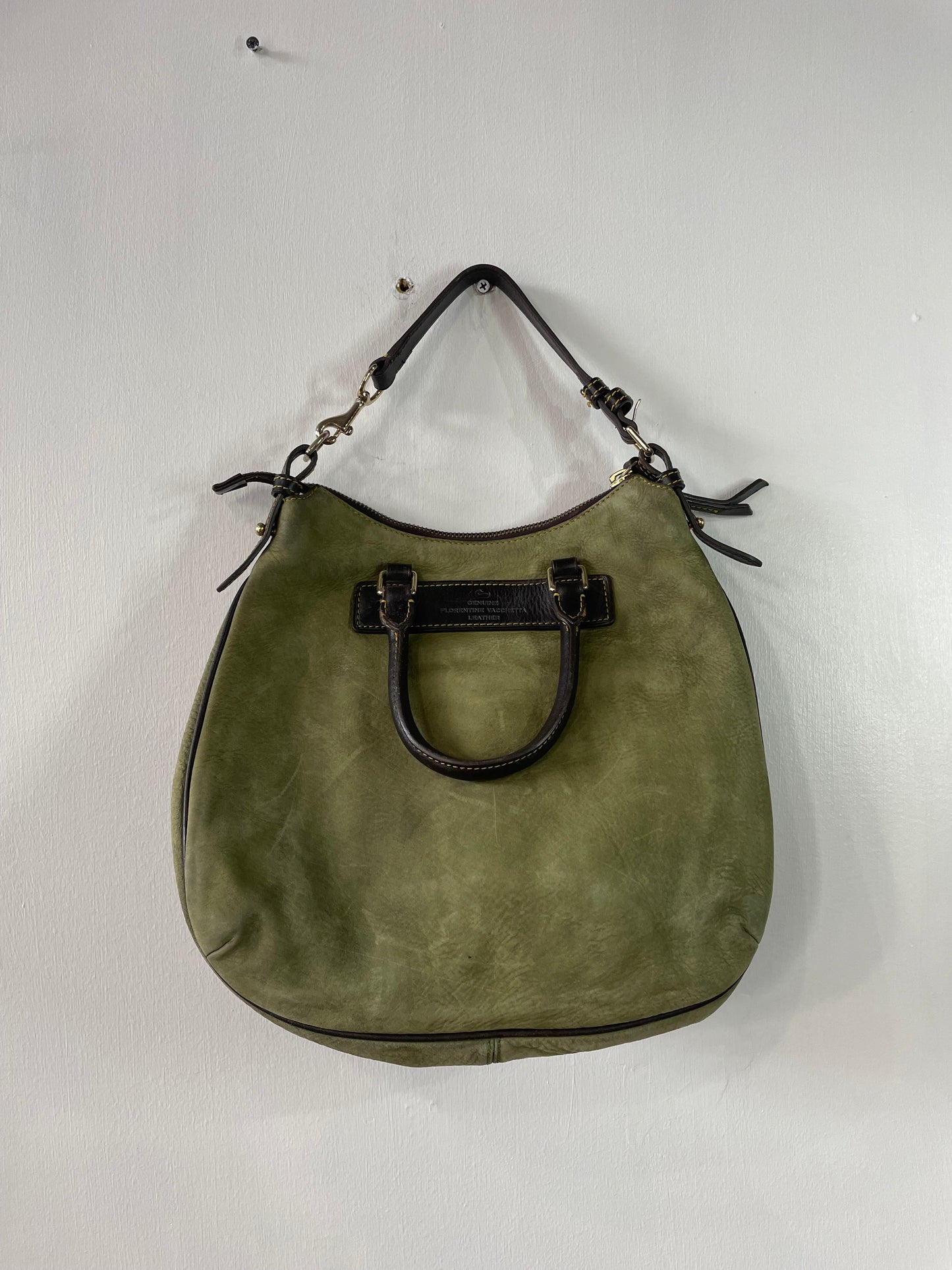 Dooney & Bourke Green Leather Shoulder Bag