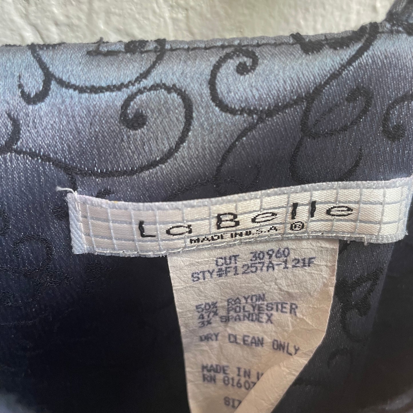 90’s Grey Black Evening Dress | Medium