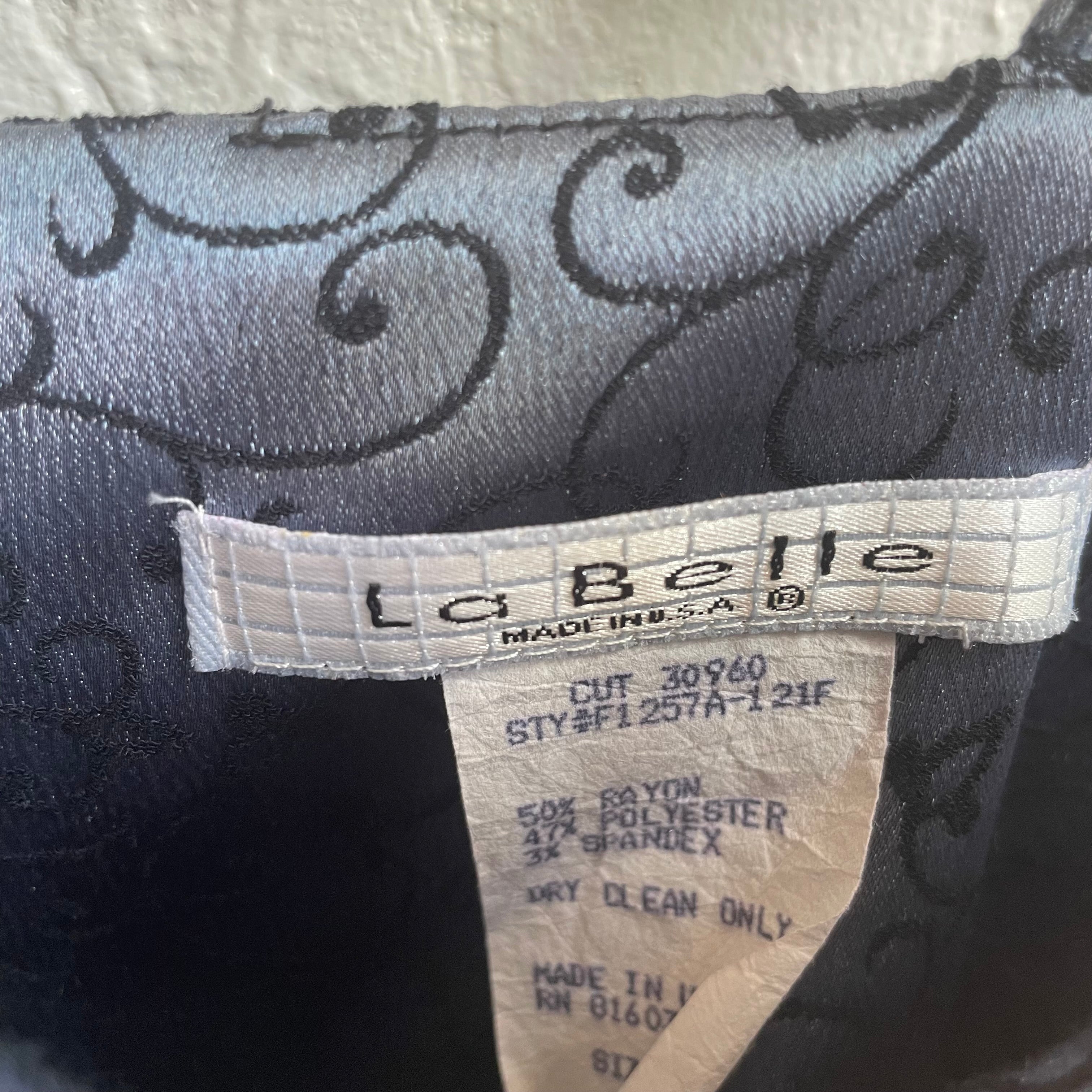 90’s Grey Black Evening Dress | Medium