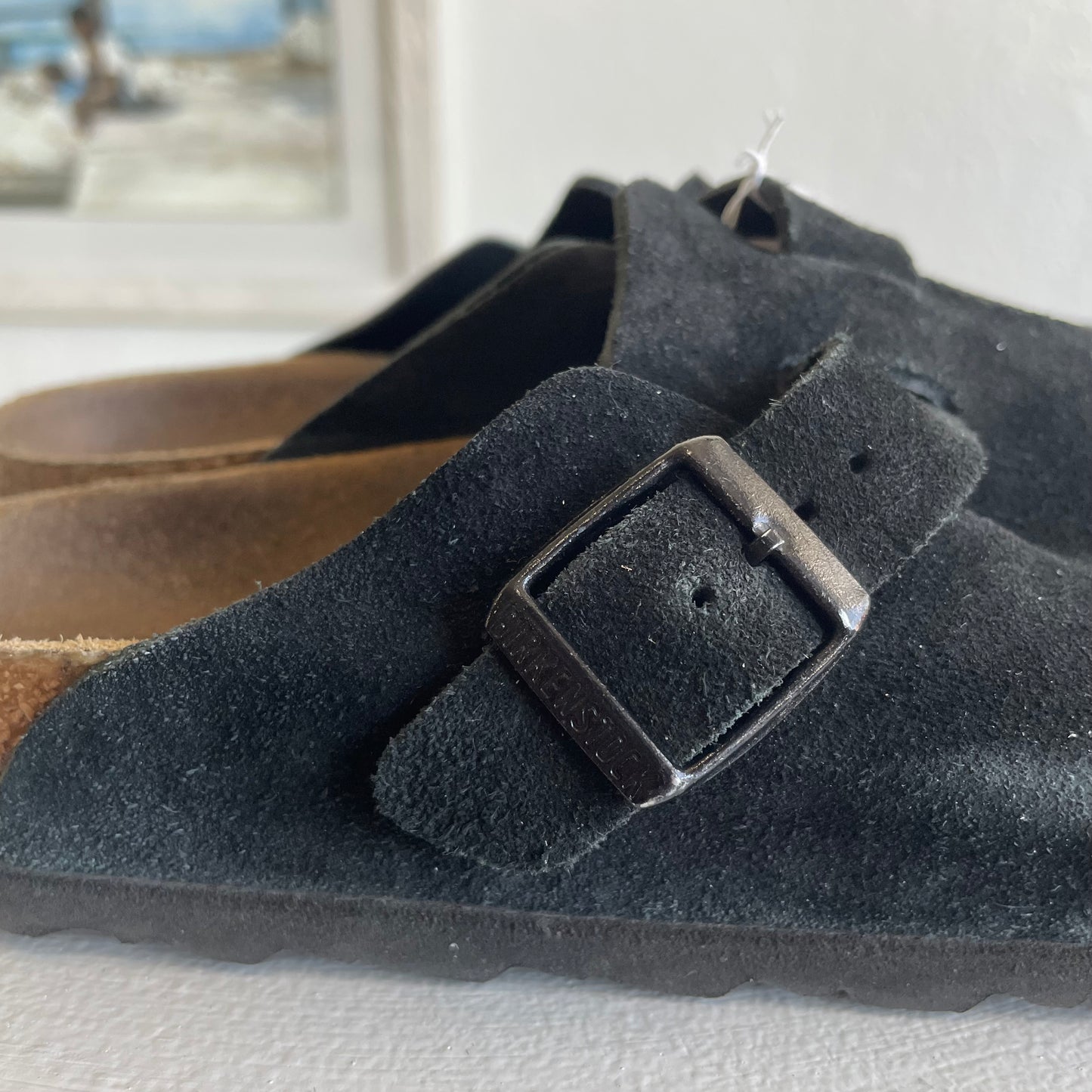 Birkenstock Suede Boston Soft Footbed | Size 7.5